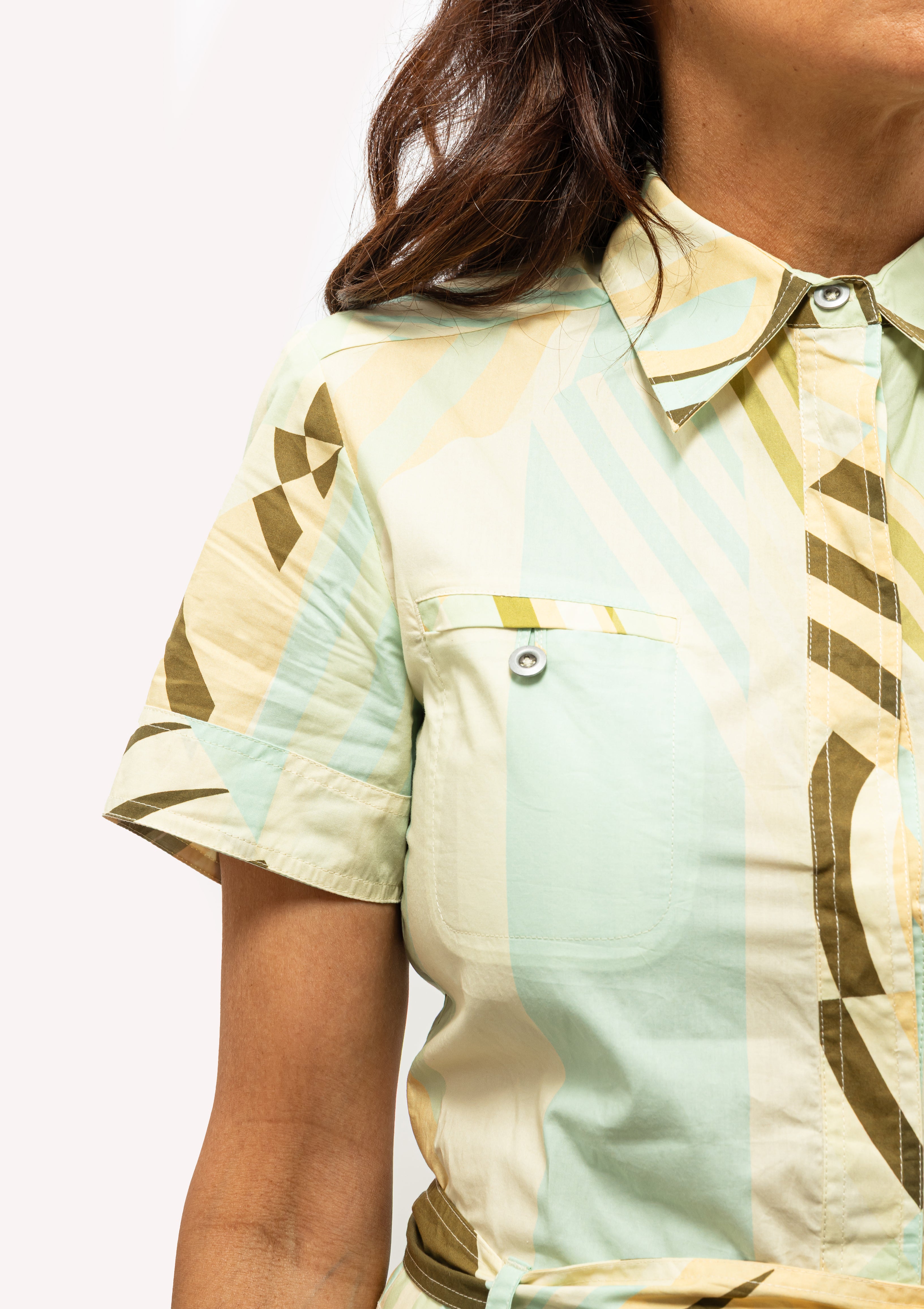 Giselle Dress In Pagoda Print | Green