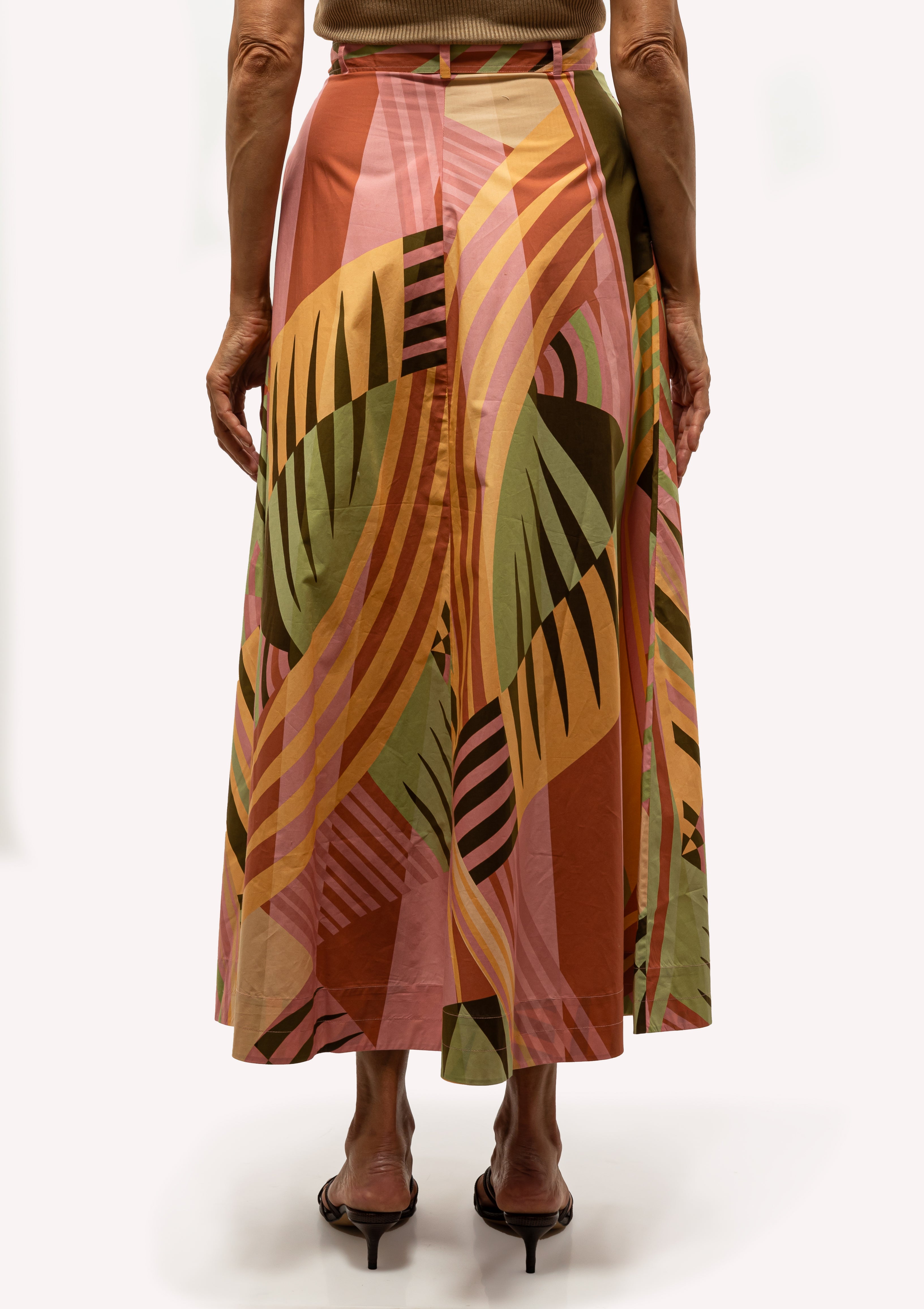 Lucrezia Skirt In Pagoda Print | Pink
