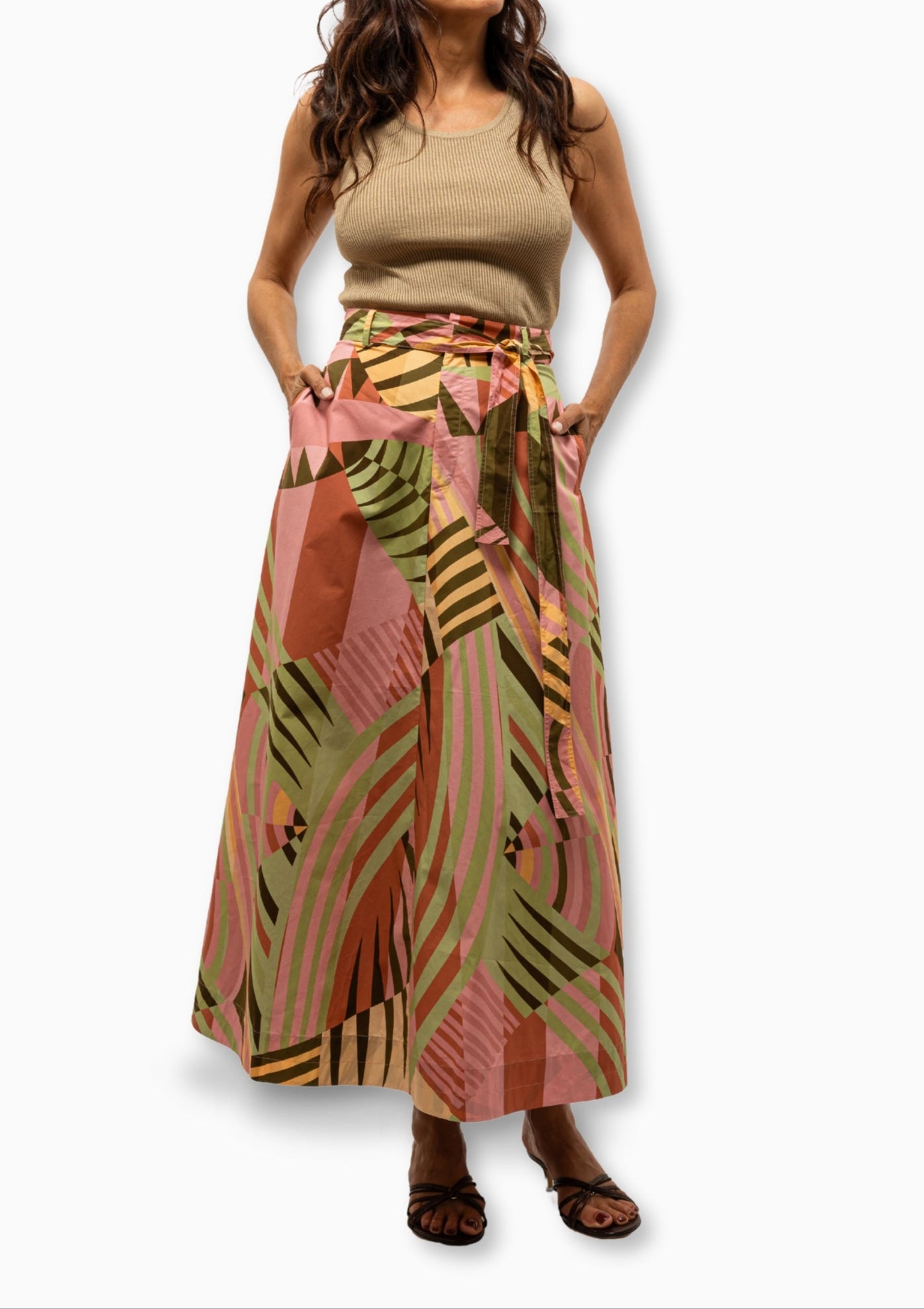 Lucrezia Skirt In Pagoda Print | Pink