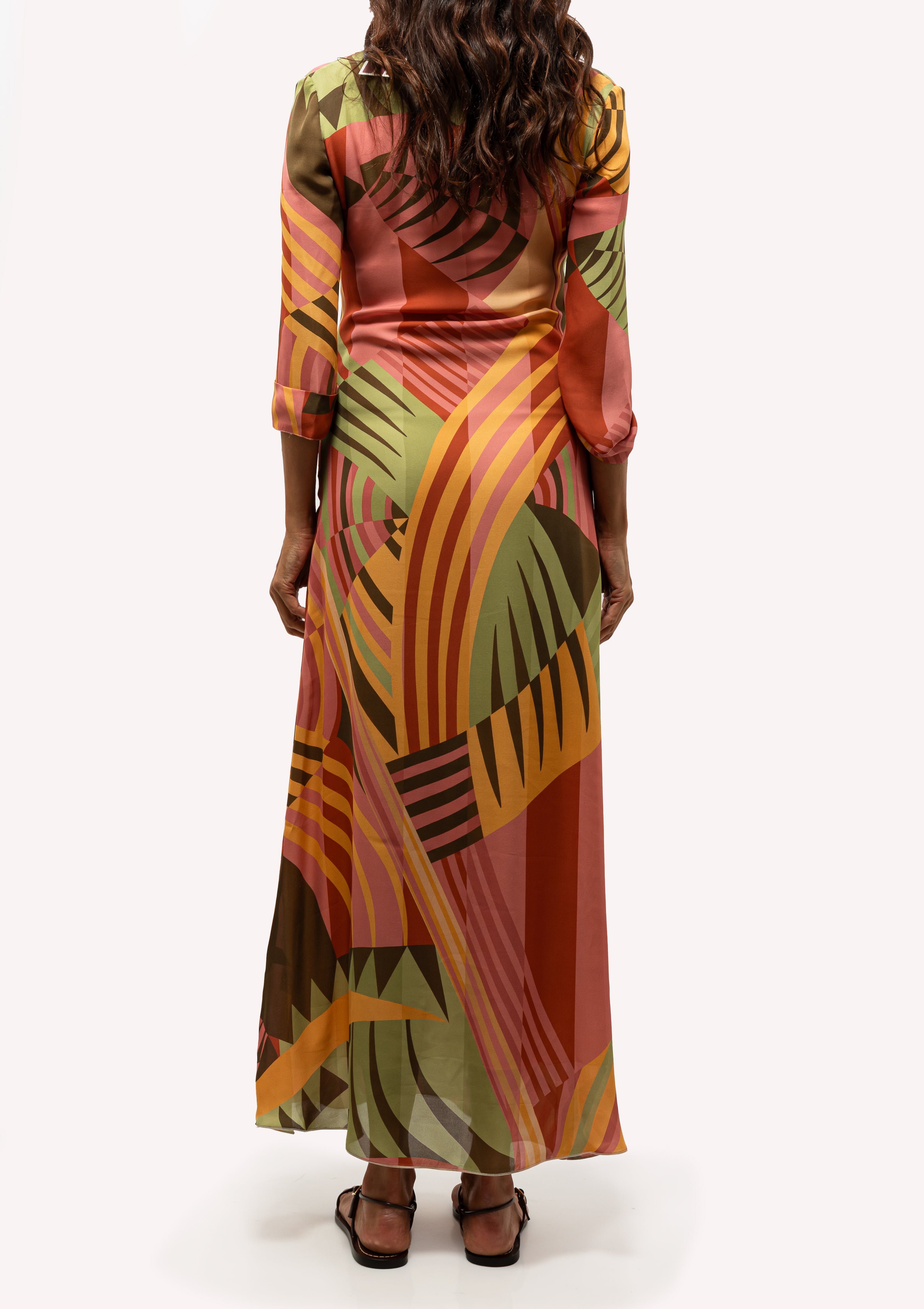 Tiara Dress In Pagoda Print | Pink