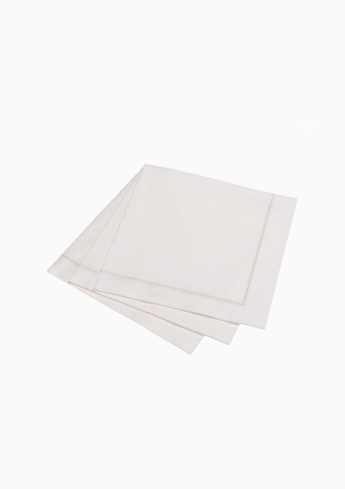 Hemstitch Dinner Napkins | Silver Grey, Set Of 25