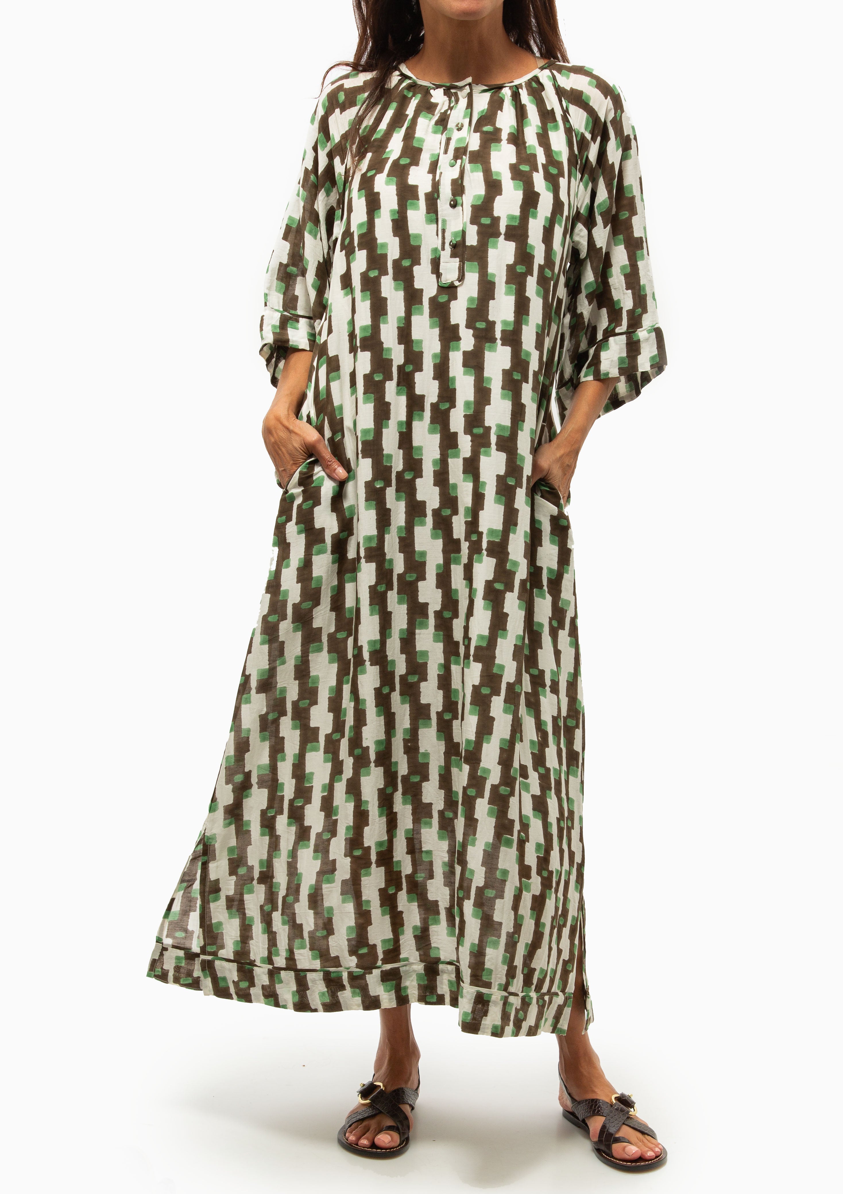 Faro Caftan | Chocolate Mint Hopscotch