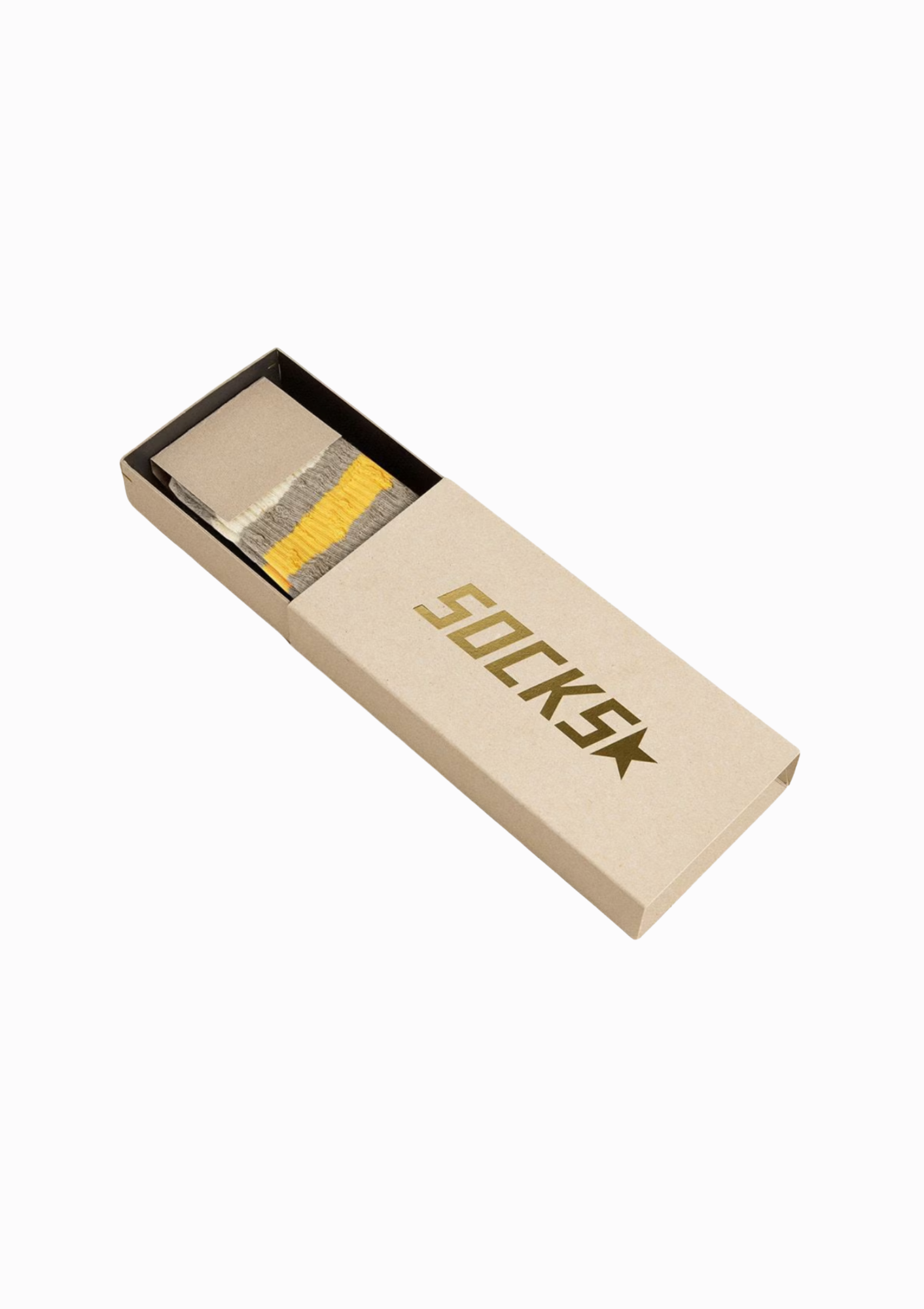 Distressed Details Stripe Socks | Grey/Yellow/White