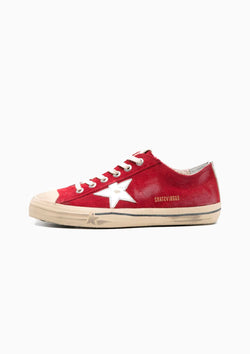 V-Star Sneaker Suede With Laminated Star | Dark Red/Silver