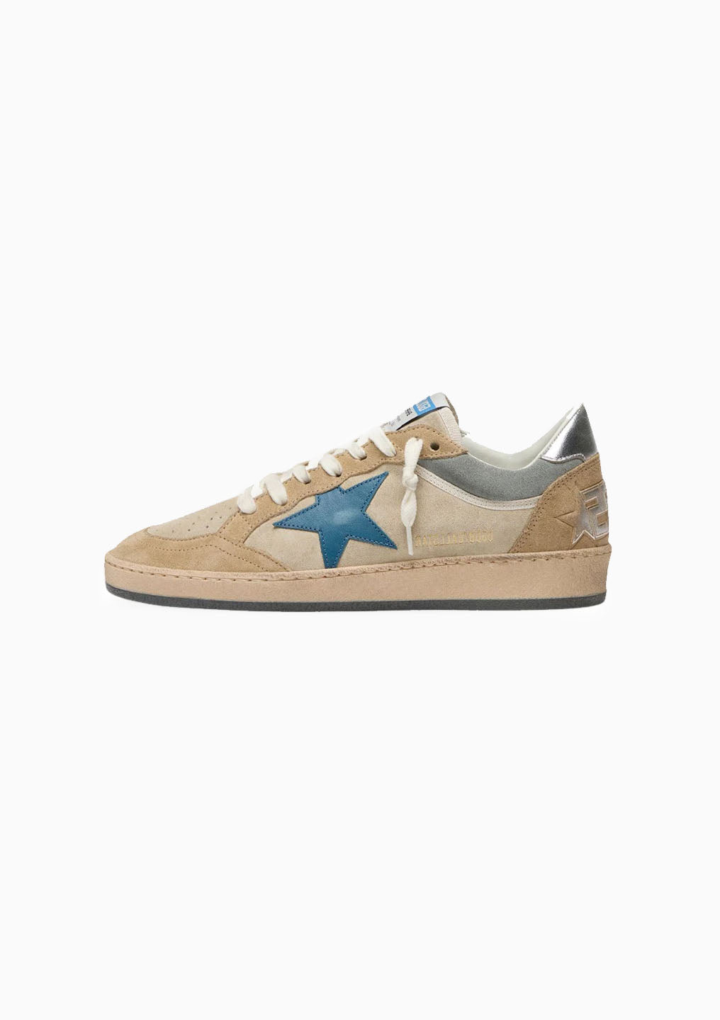 Ball Star Sneaker Suede Leather Star Laminated Heel | Marble/Quarry/Silver