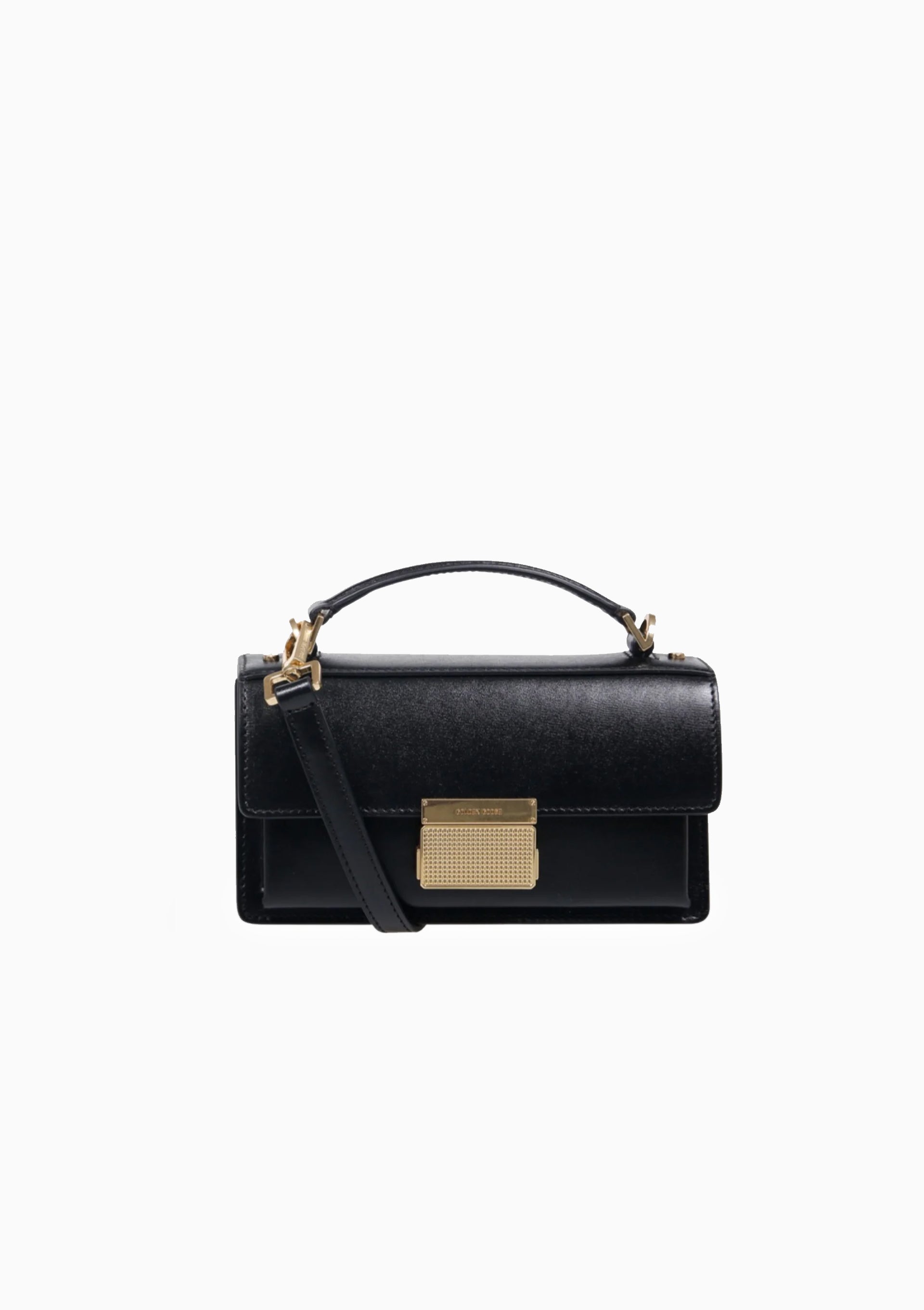 Small Venezia Distressed Leather Bag | Black