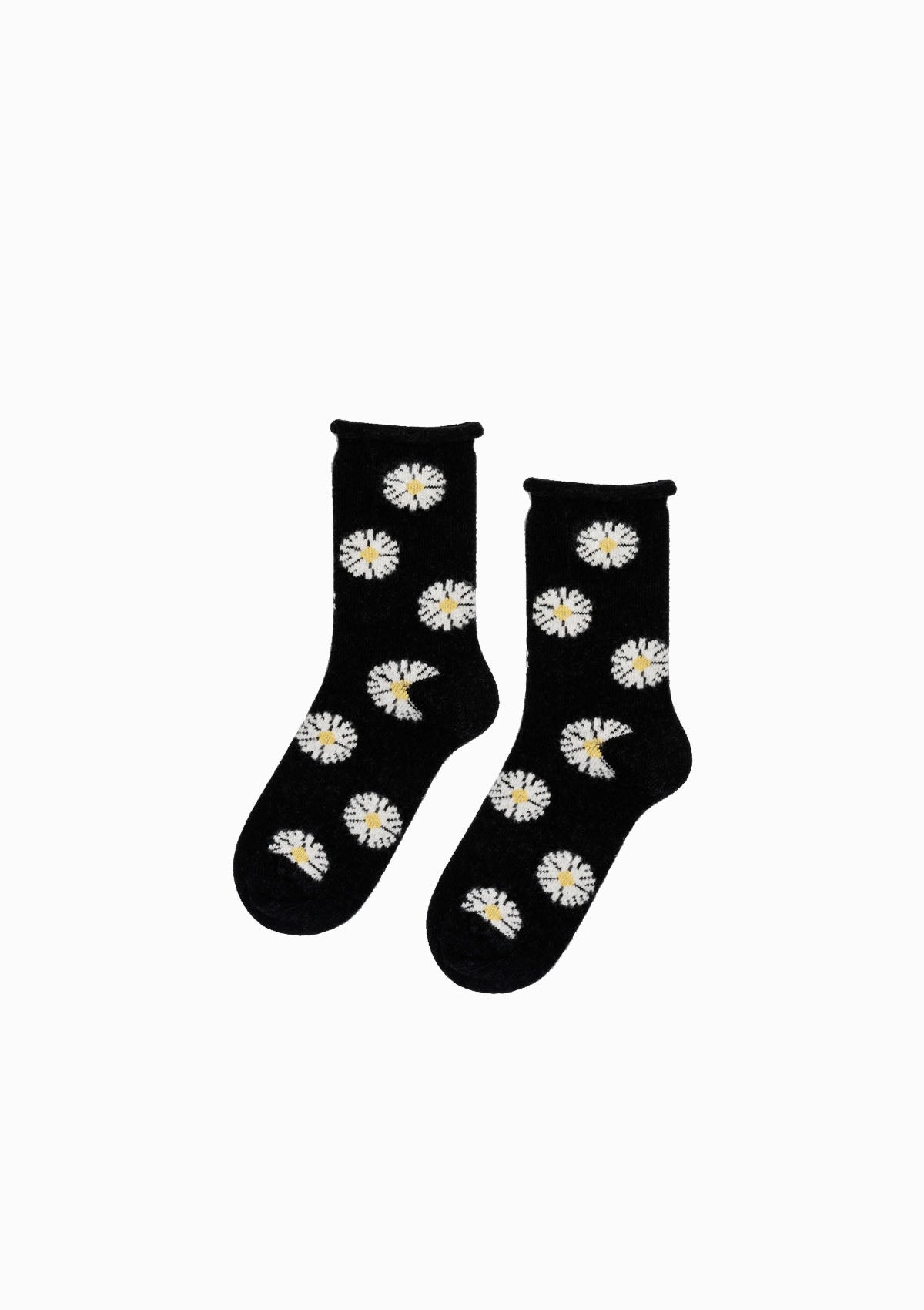 Gloriosa Cashmere Crew Socks | Black