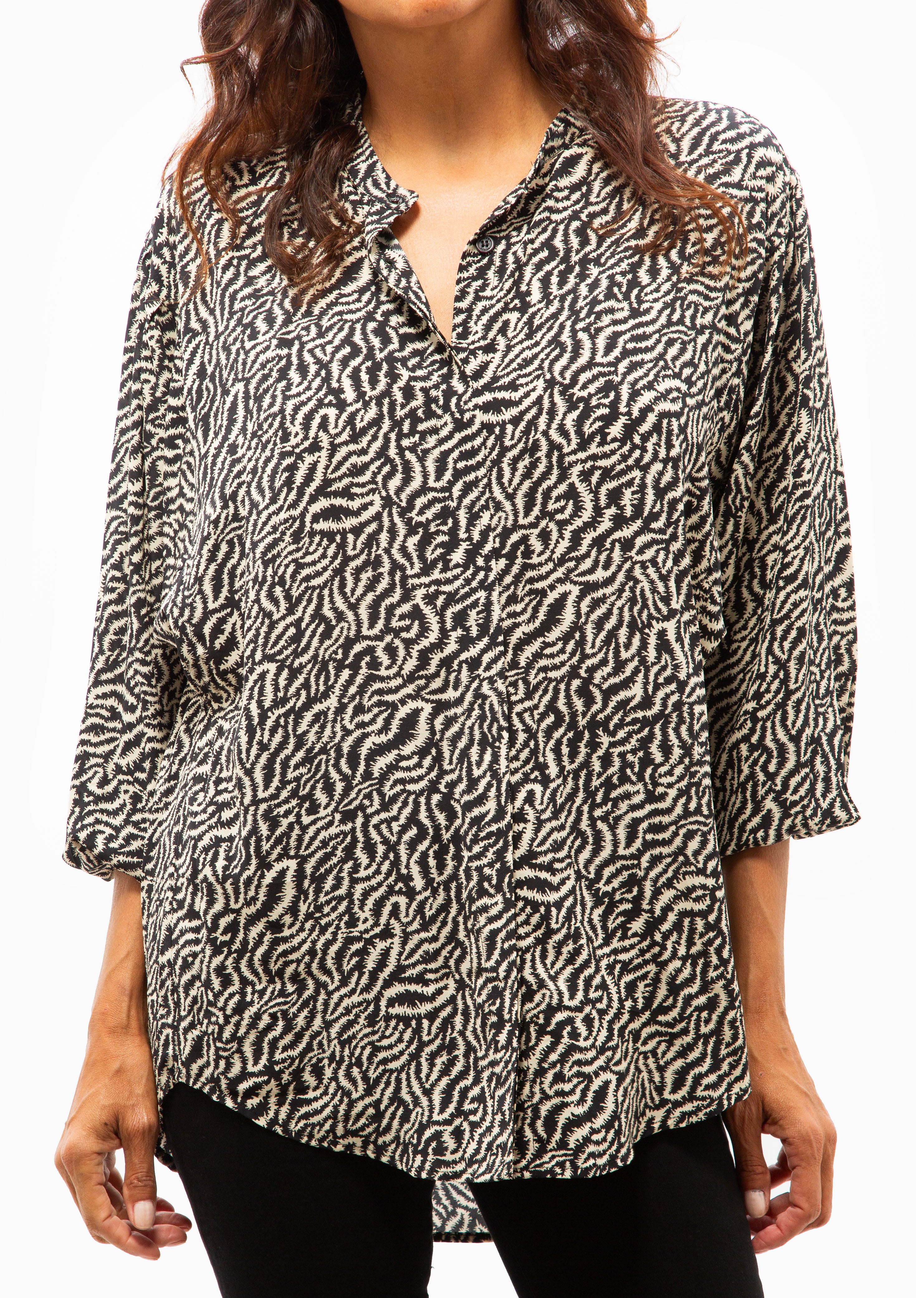 Catchell Shirt | Ecru/Black