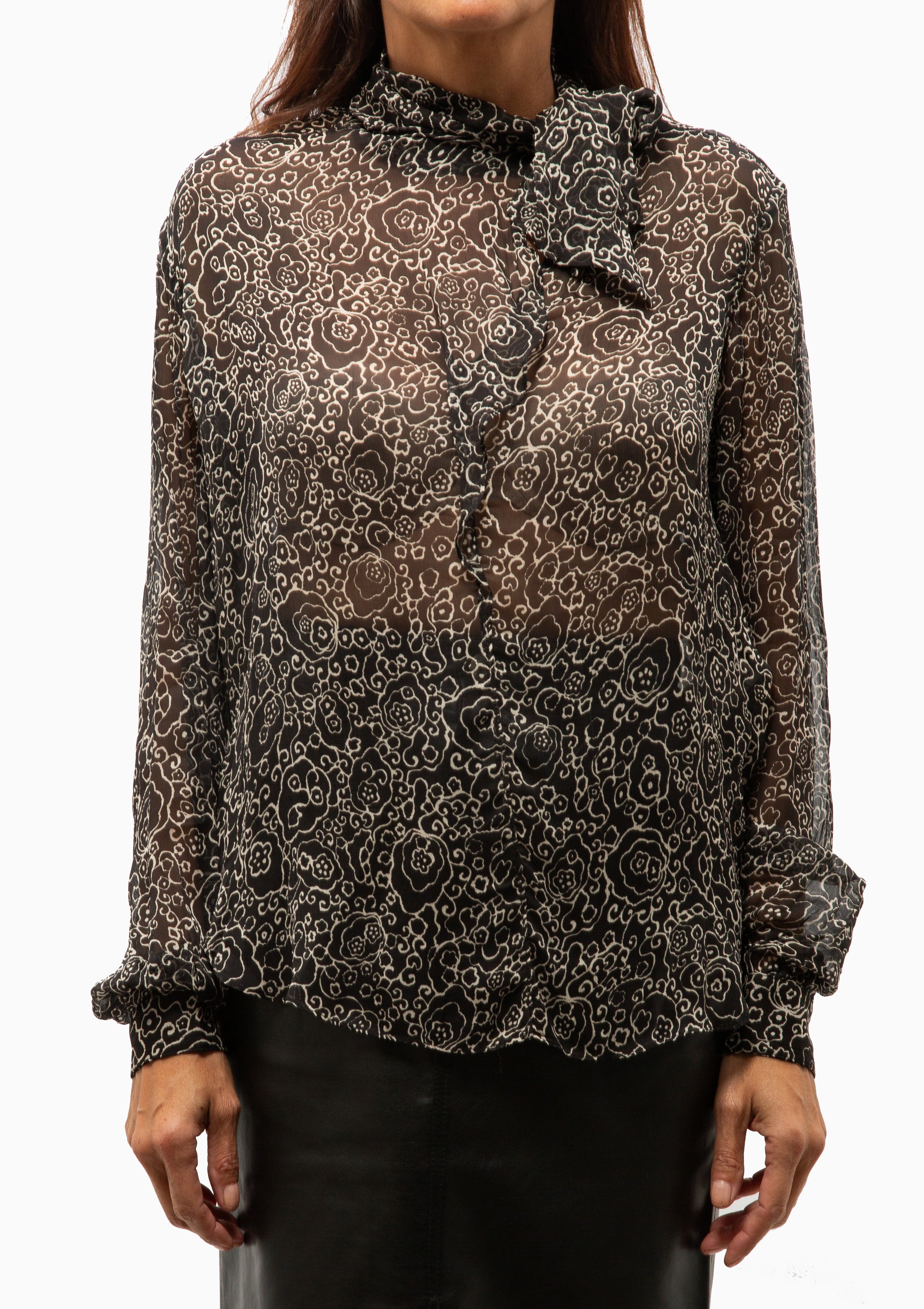 Leona Top | Black/Ecru