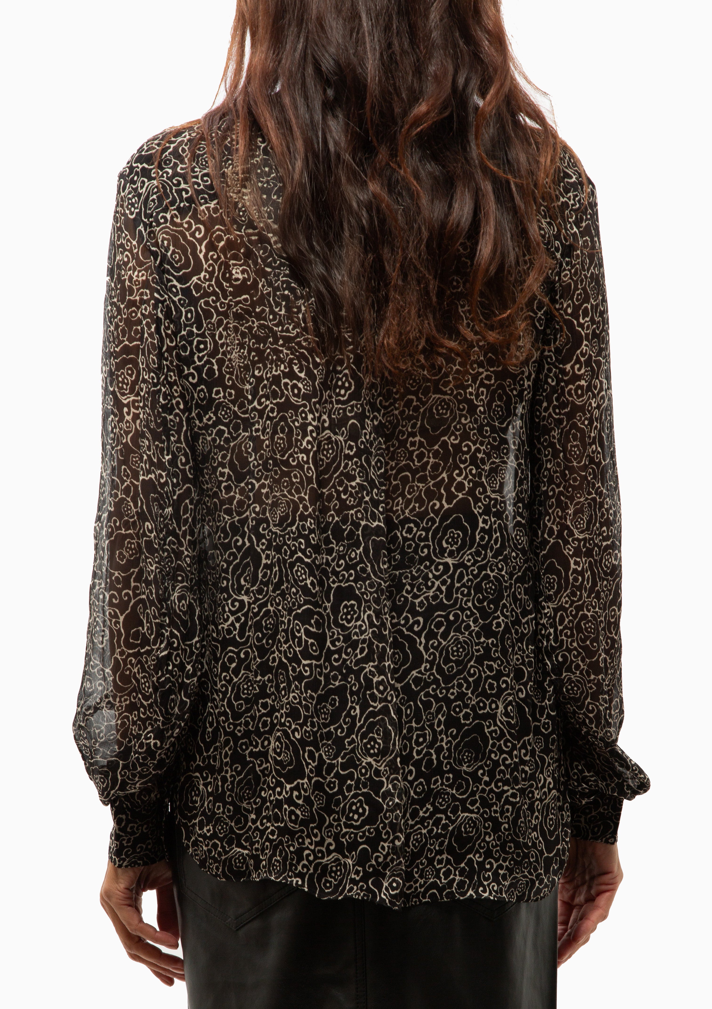 Leona Top | Black/Ecru