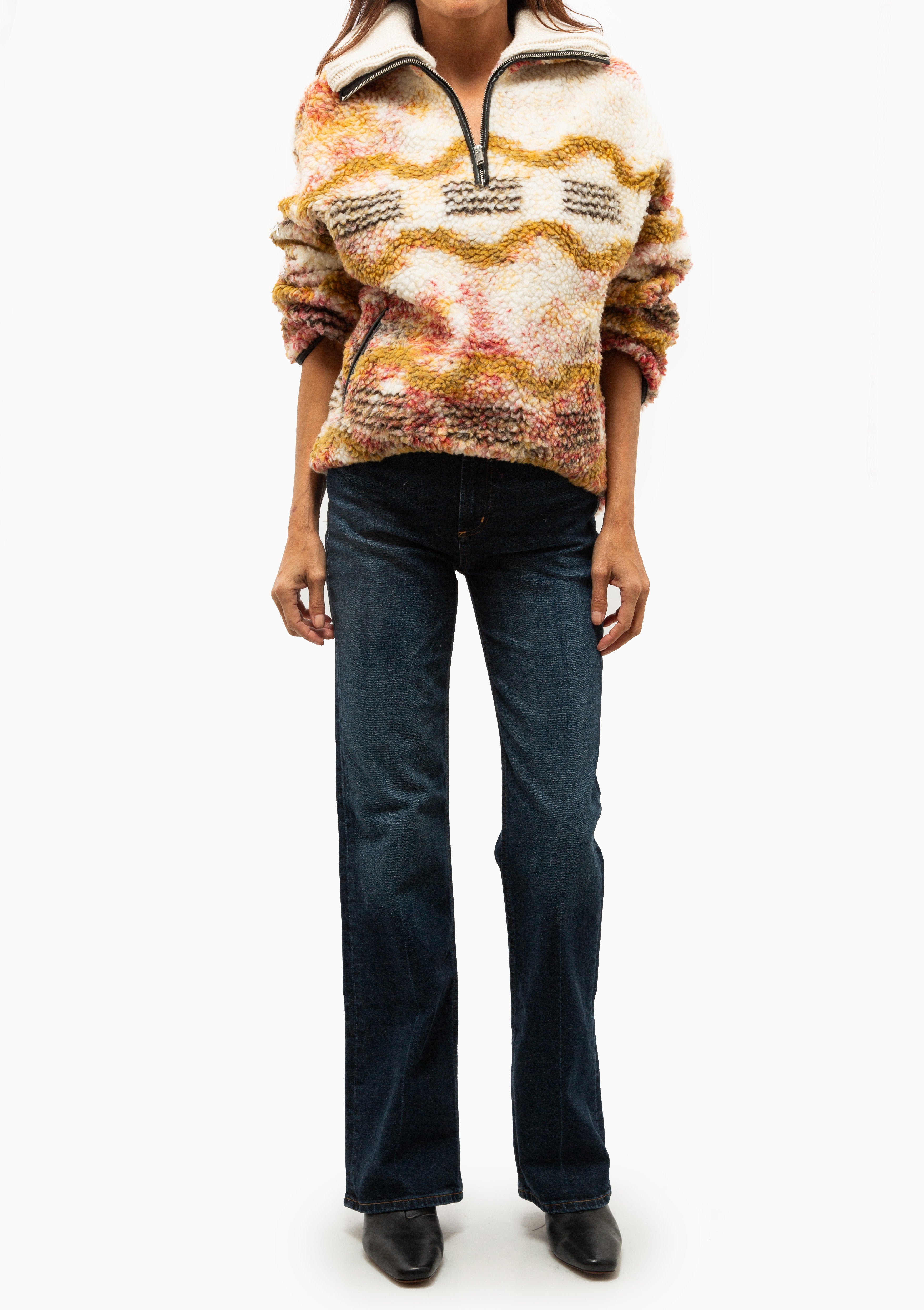 Marner Fleece Sweater | Ecru/Ochre