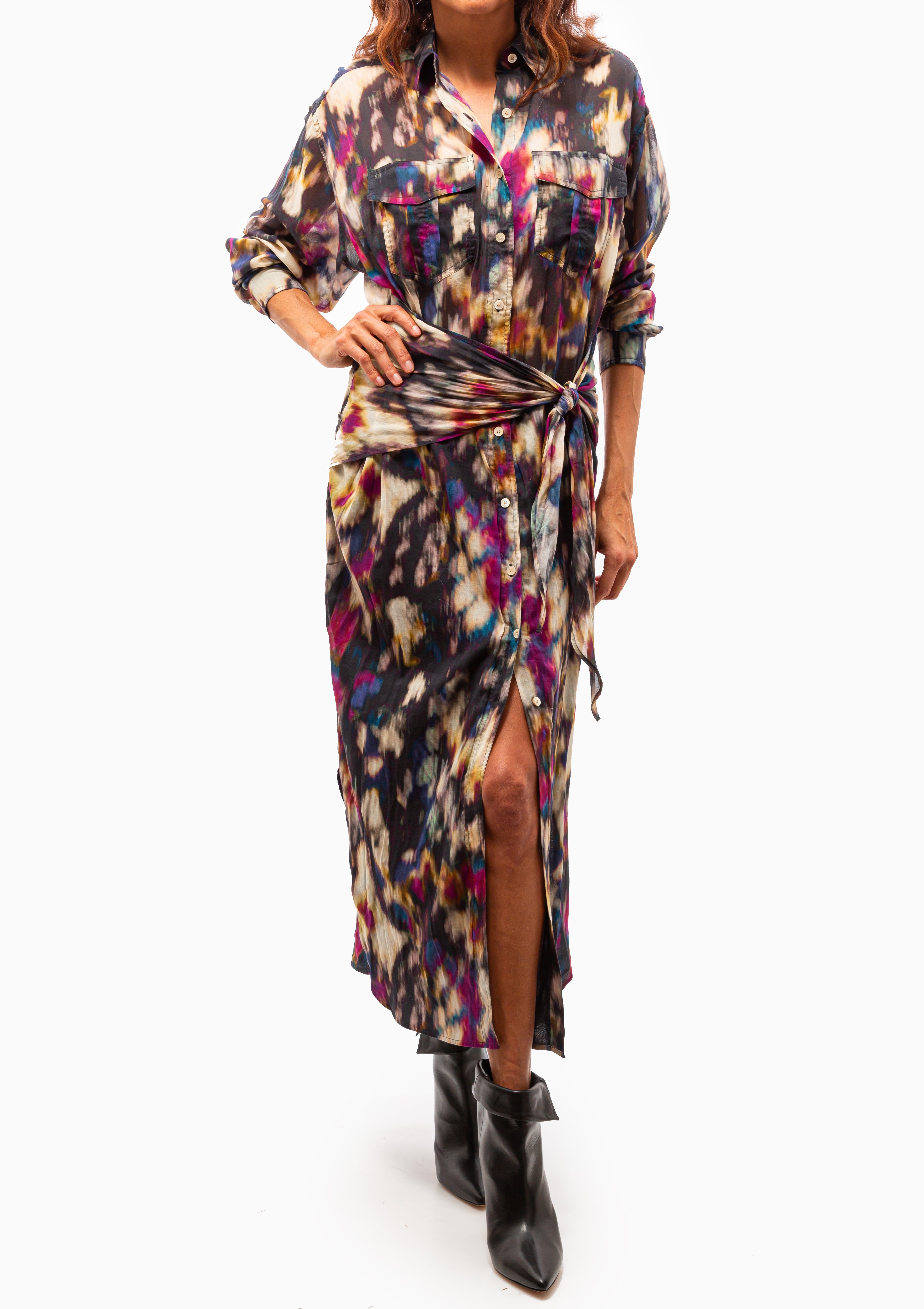 Nesly Dress | Ochre/Black