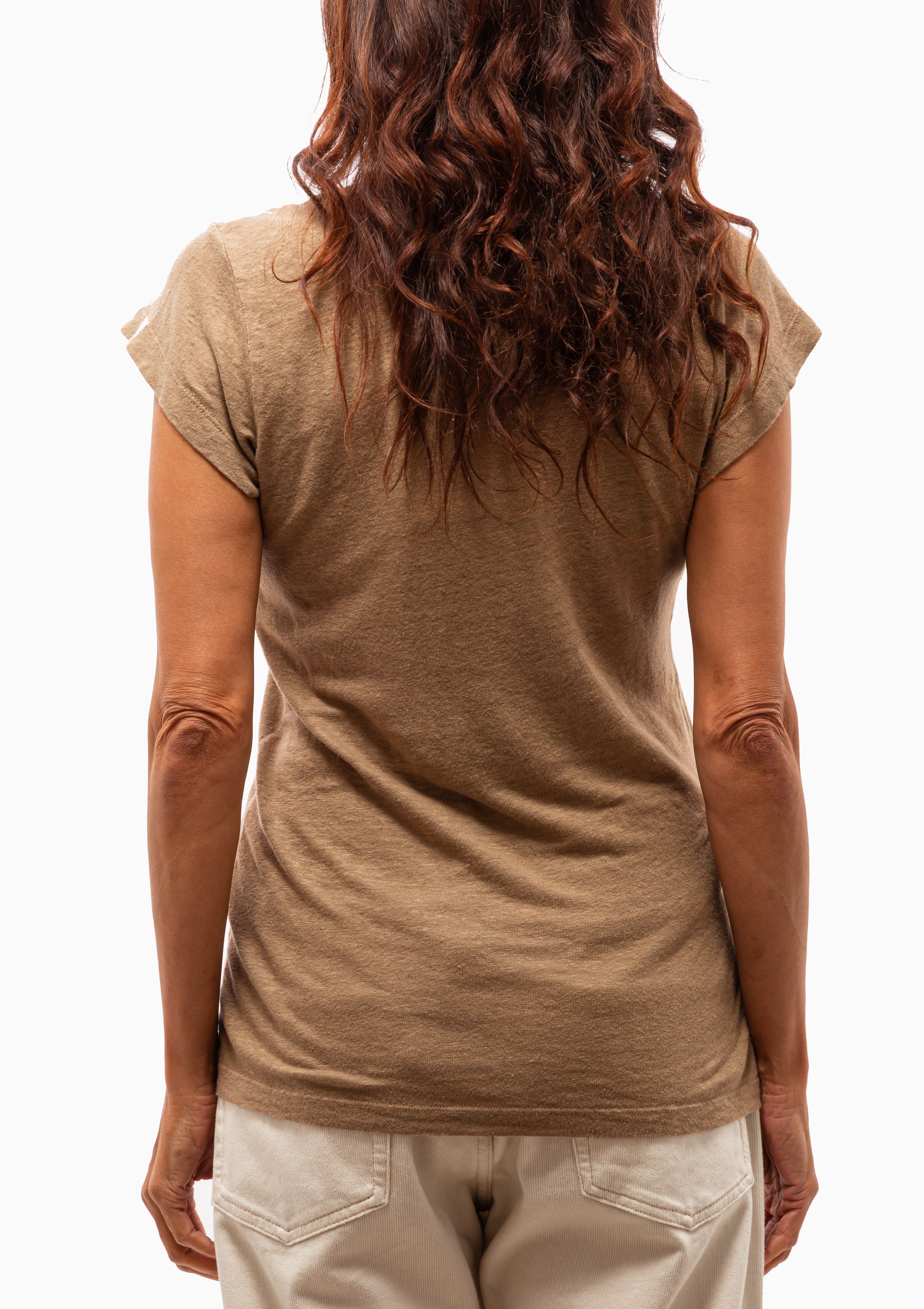 Zankou V-Neck T-Shirt | Light Khaki