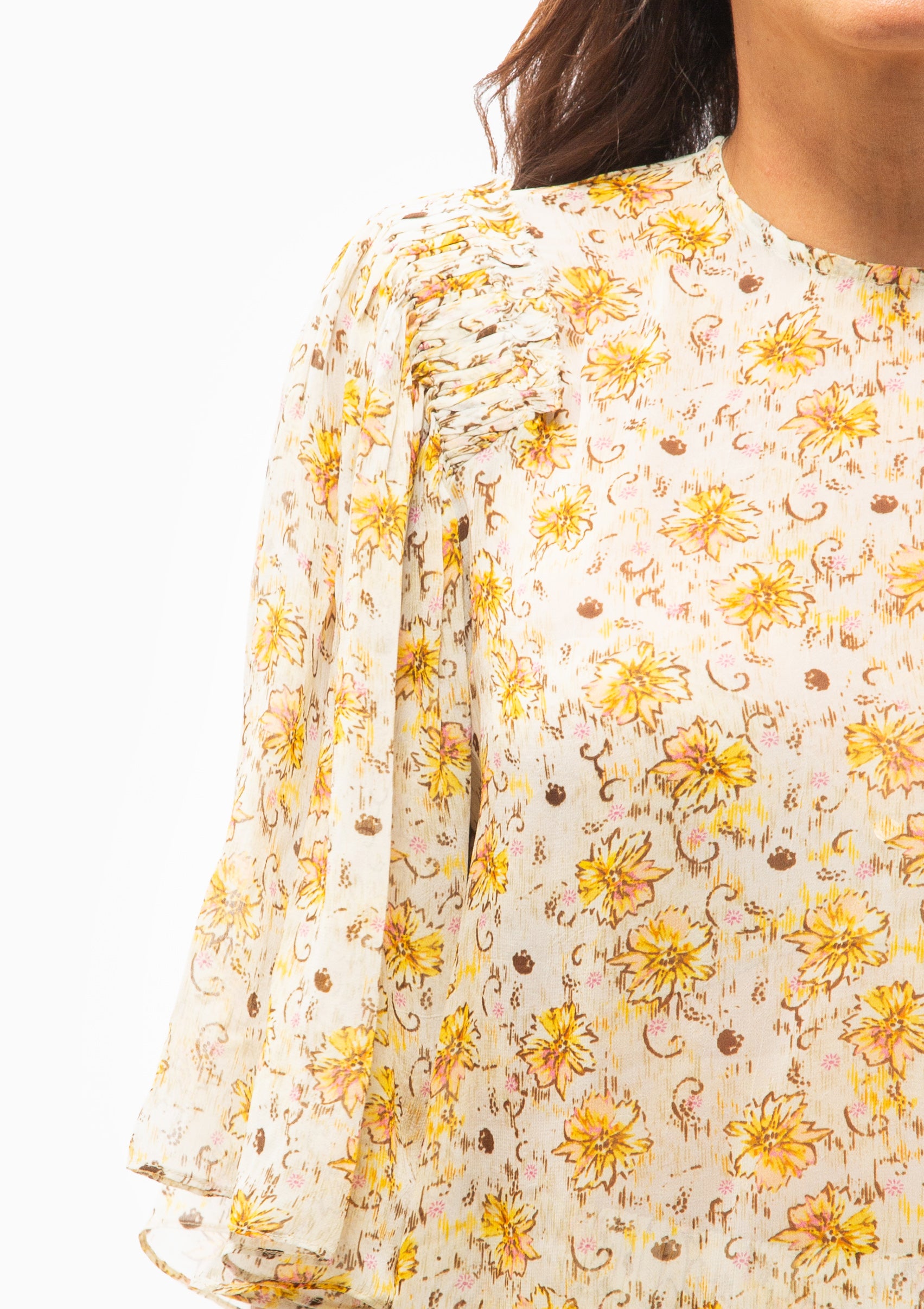 Floma Top | Light Yellow/Ecru