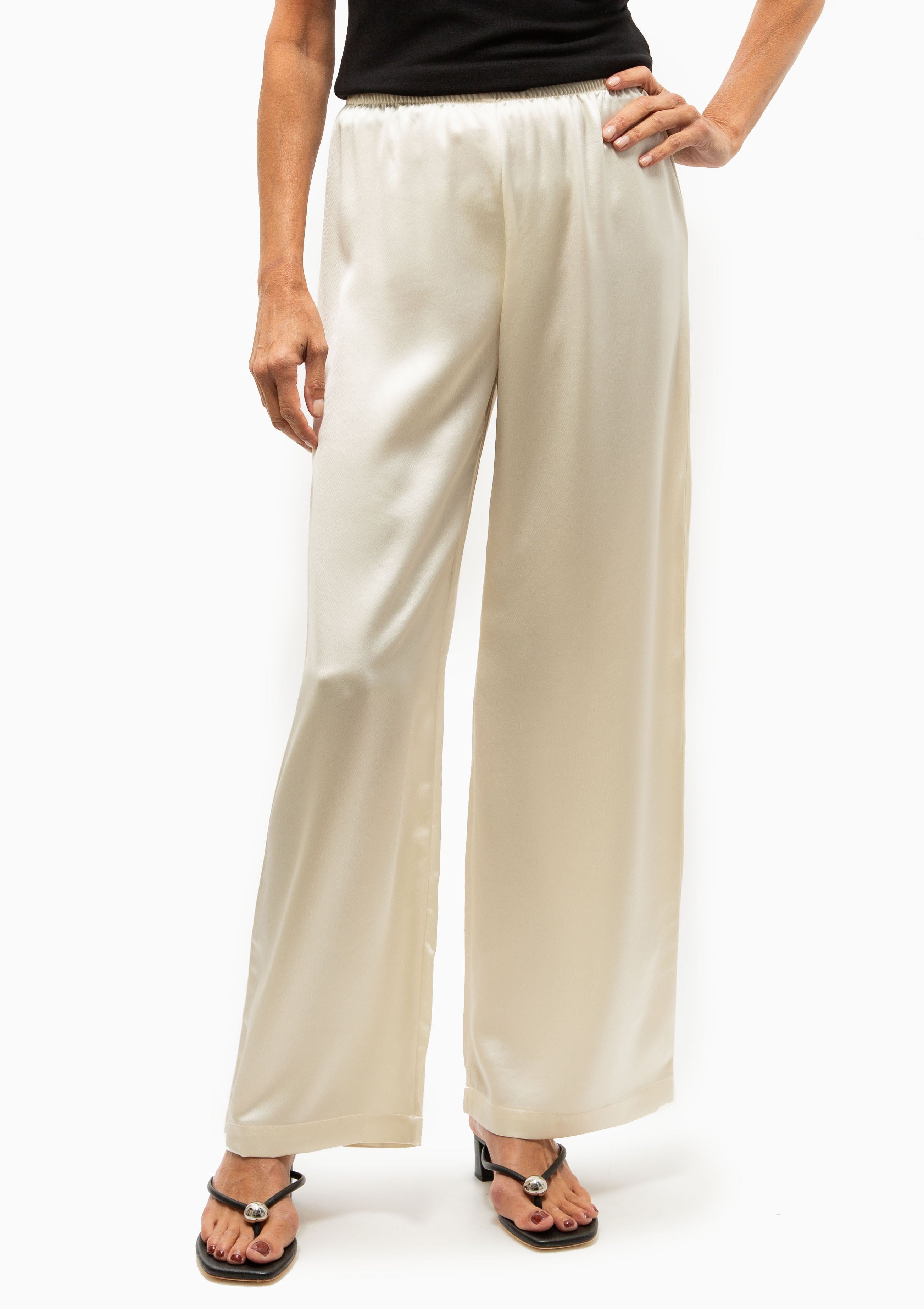 Barb Wide Leg Pant | Creme