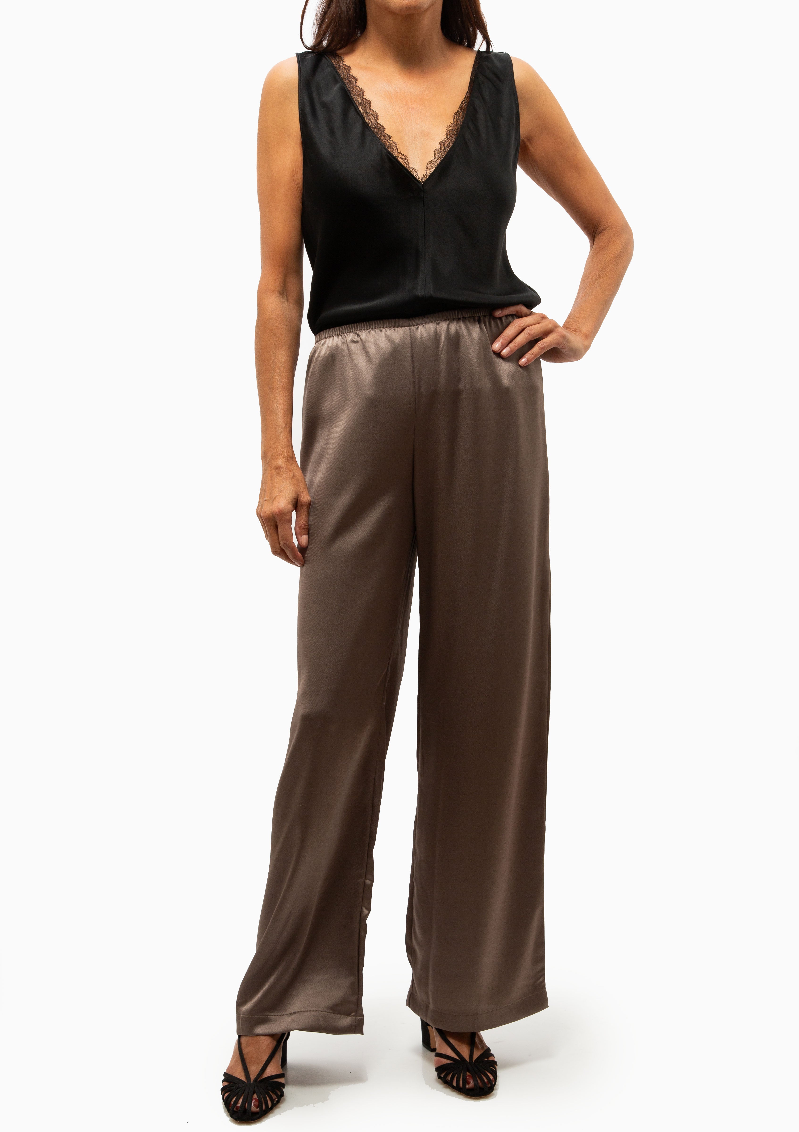 Barb Wide Leg Pant | Taupe