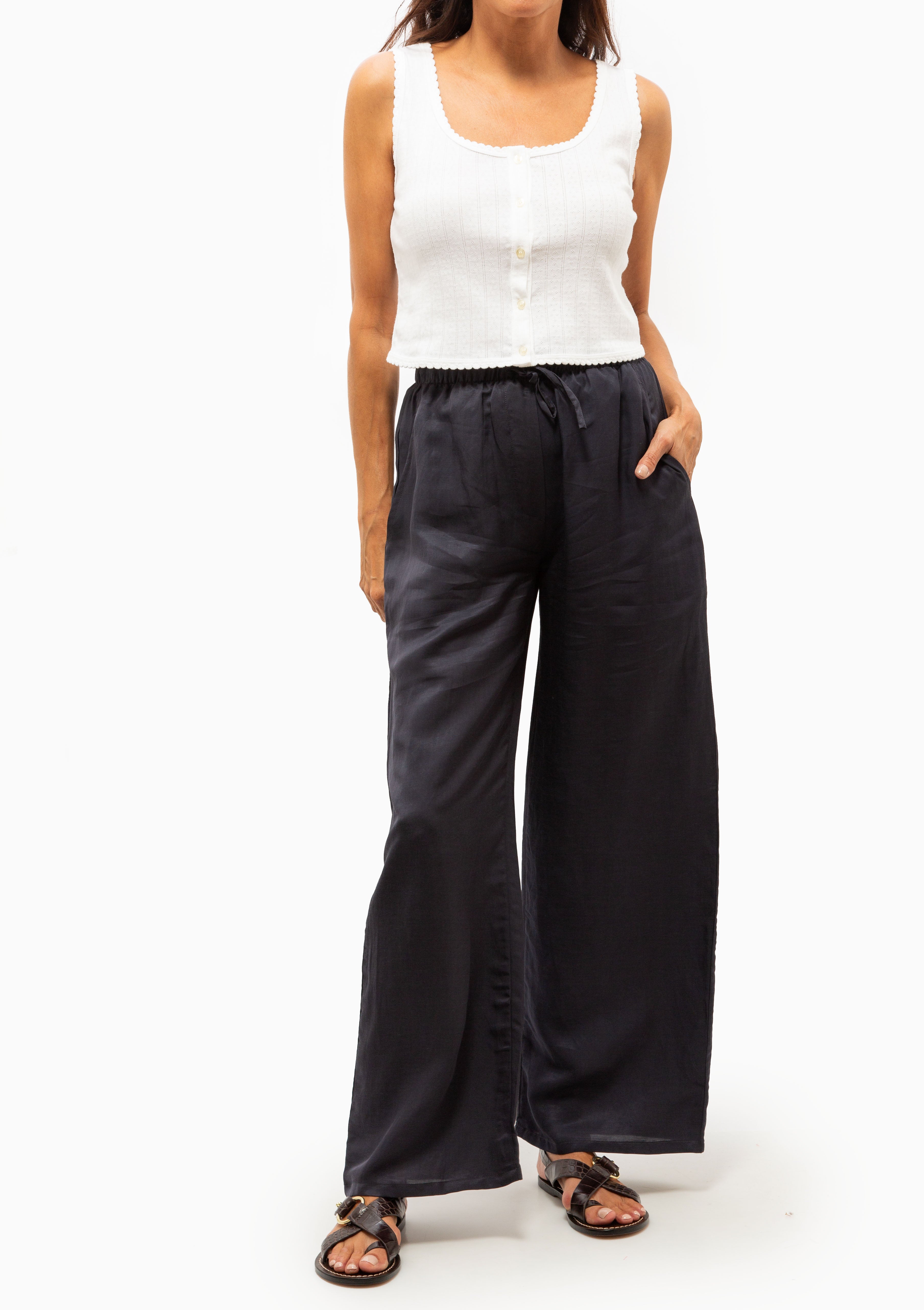 Daniel Drawstring Pocket Pant | Midnight