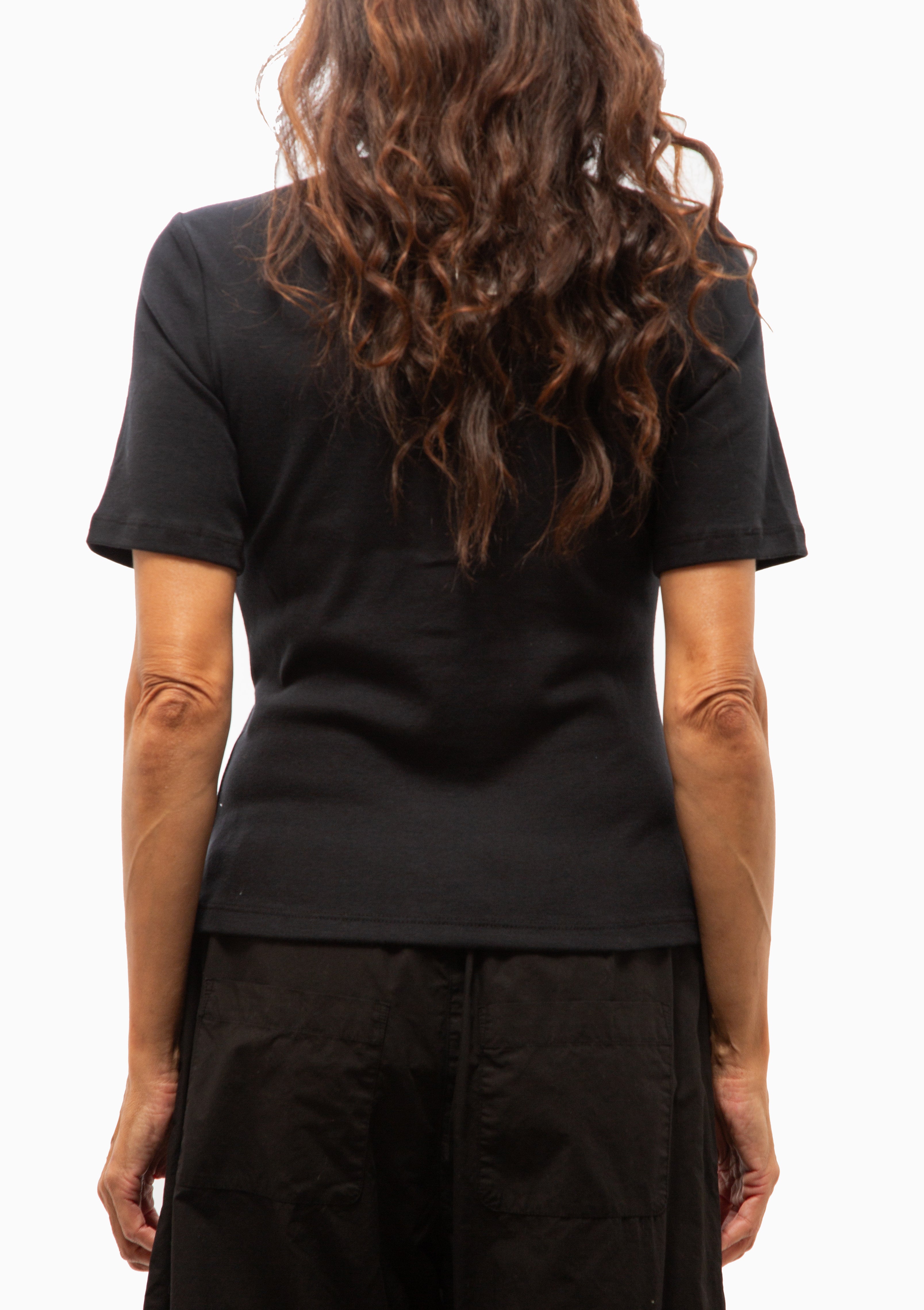 Nando Short Sleeve Henley | Black