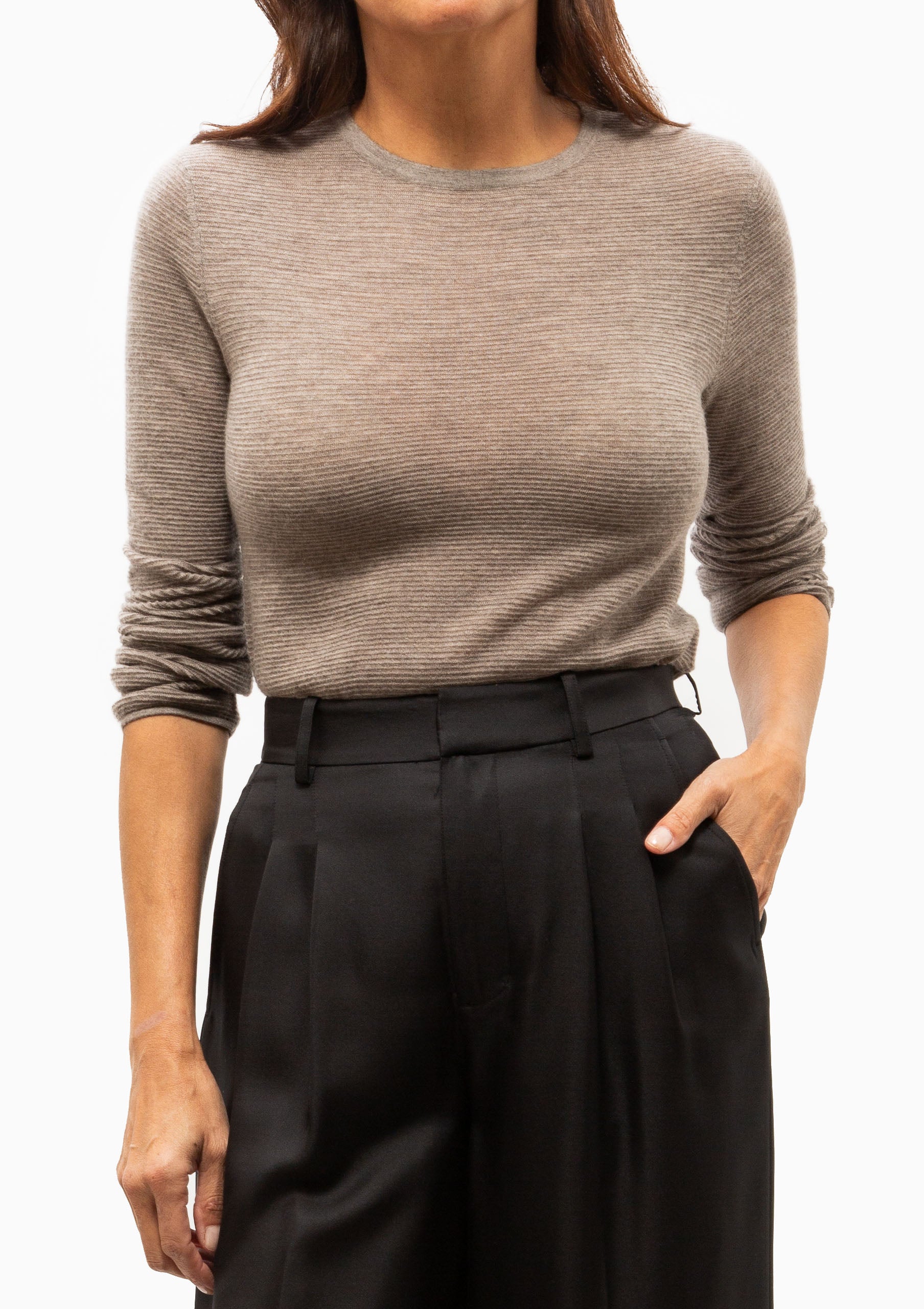 Lisa Yang Georgie Sweater | Deep Truffle