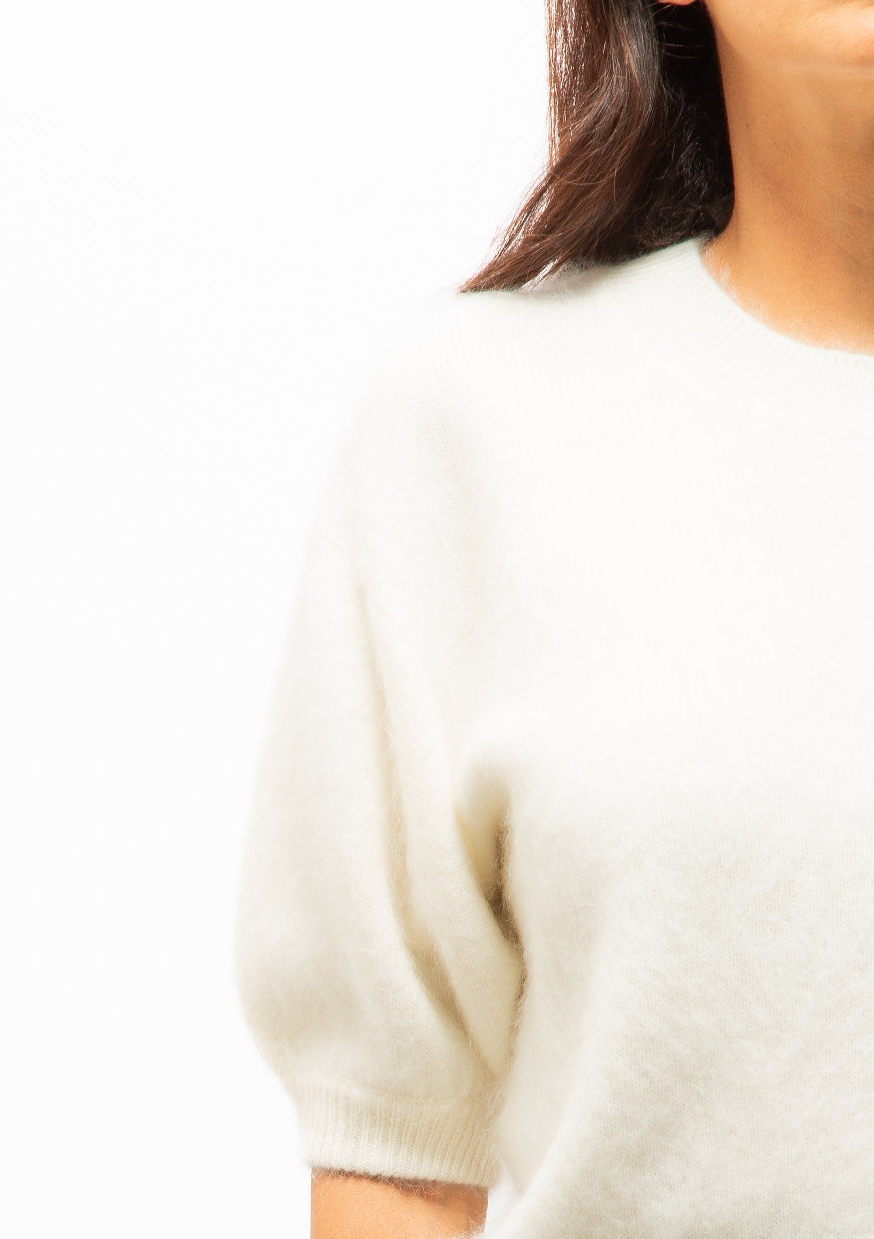 Juniper Sweater | Cream Brushed