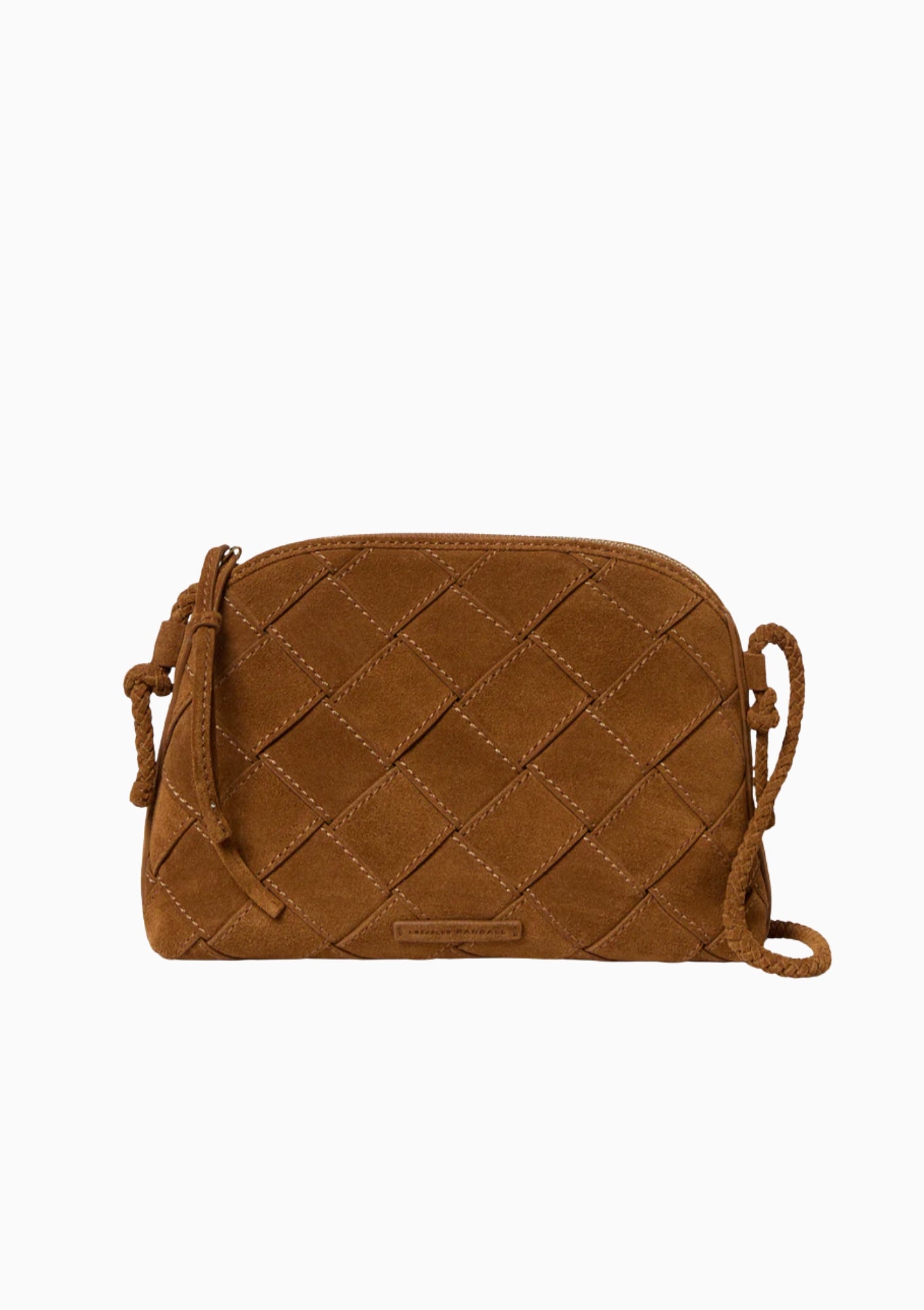 Loeffler Randall Mallory Woven Crossbody in Cacao available at Diani.