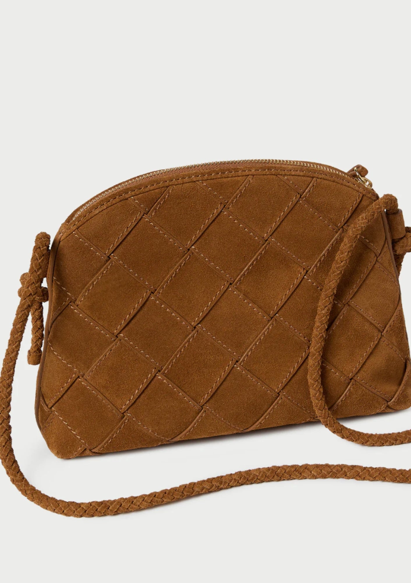 Loeffler Randall Mallory Woven Crossbody in Cacao available at Diani.