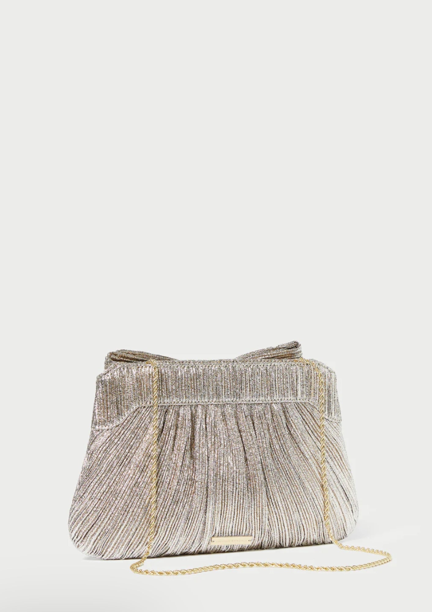 Loeffler Randall Rayne Bow Crossbody in Champagne available at Diani.