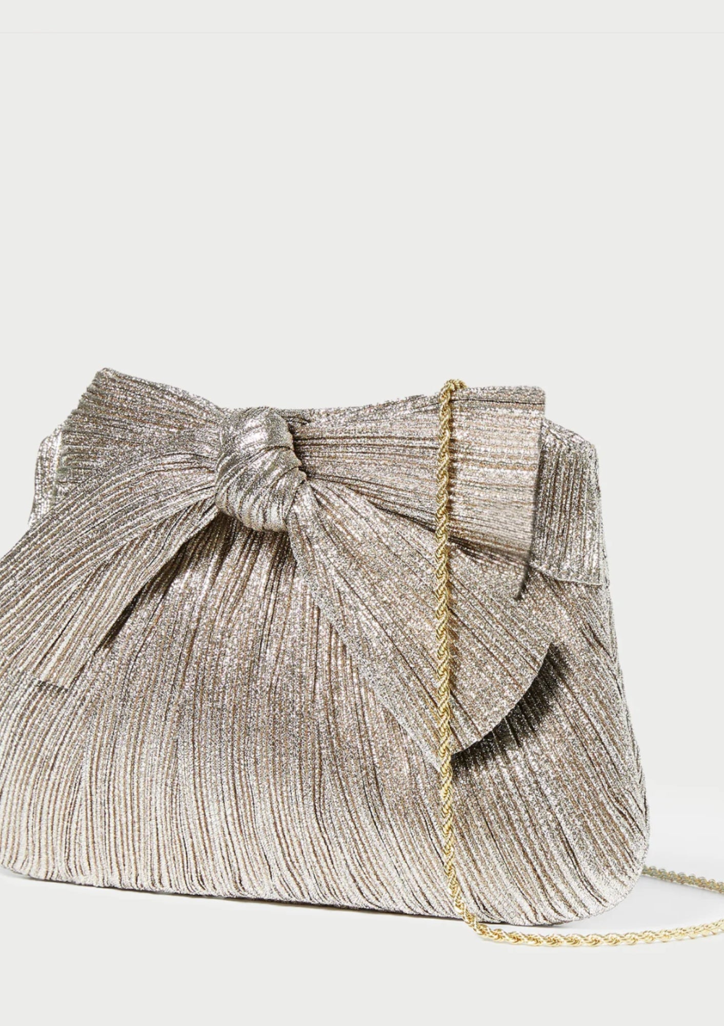 Loeffler Randall Rayne Bow Crossbody in Champagne available at Diani.
