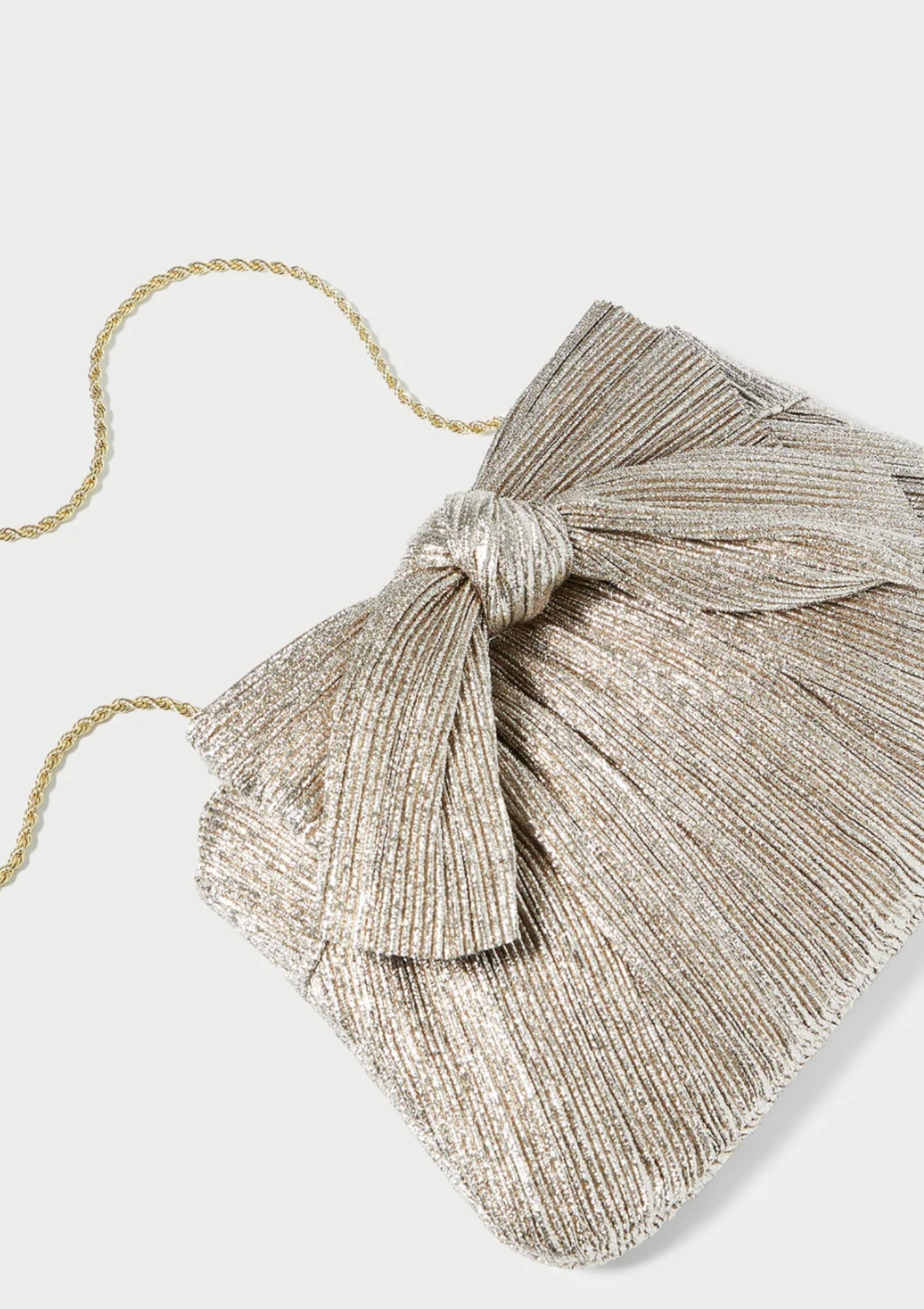 Loeffler Randall Rayne Bow Crossbody in Champagne available at Diani.