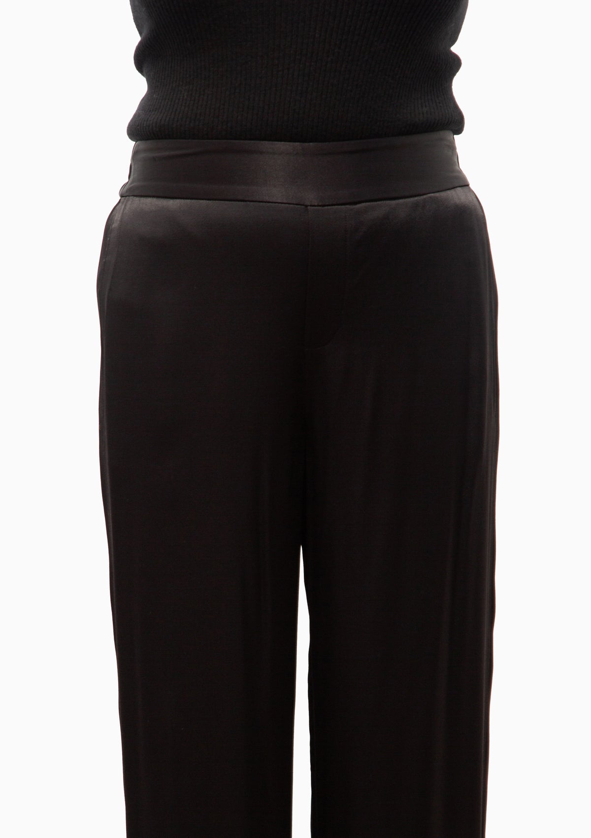 Straight Leg Trousers | Black