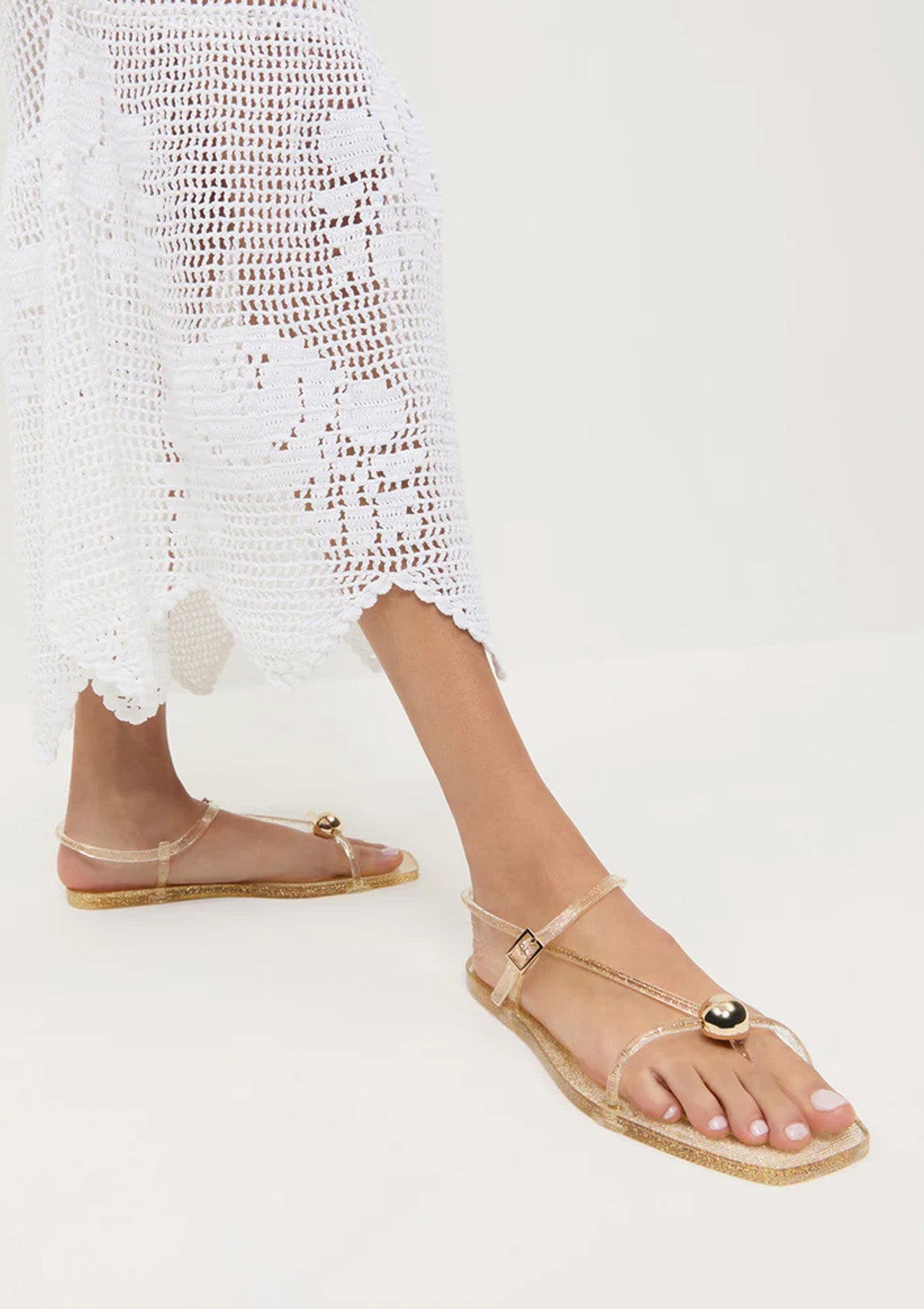 Dana Strappy Jelly Sandal | Champagne
