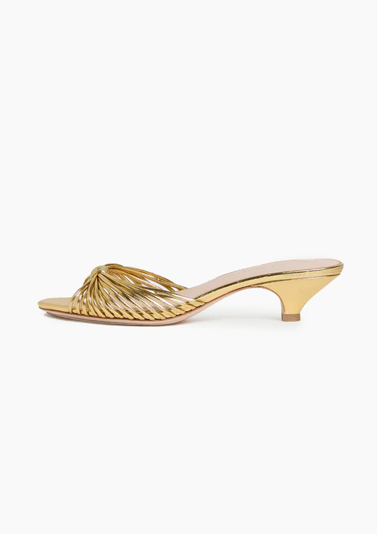 Dixie Leather Kitten Heel | Gold