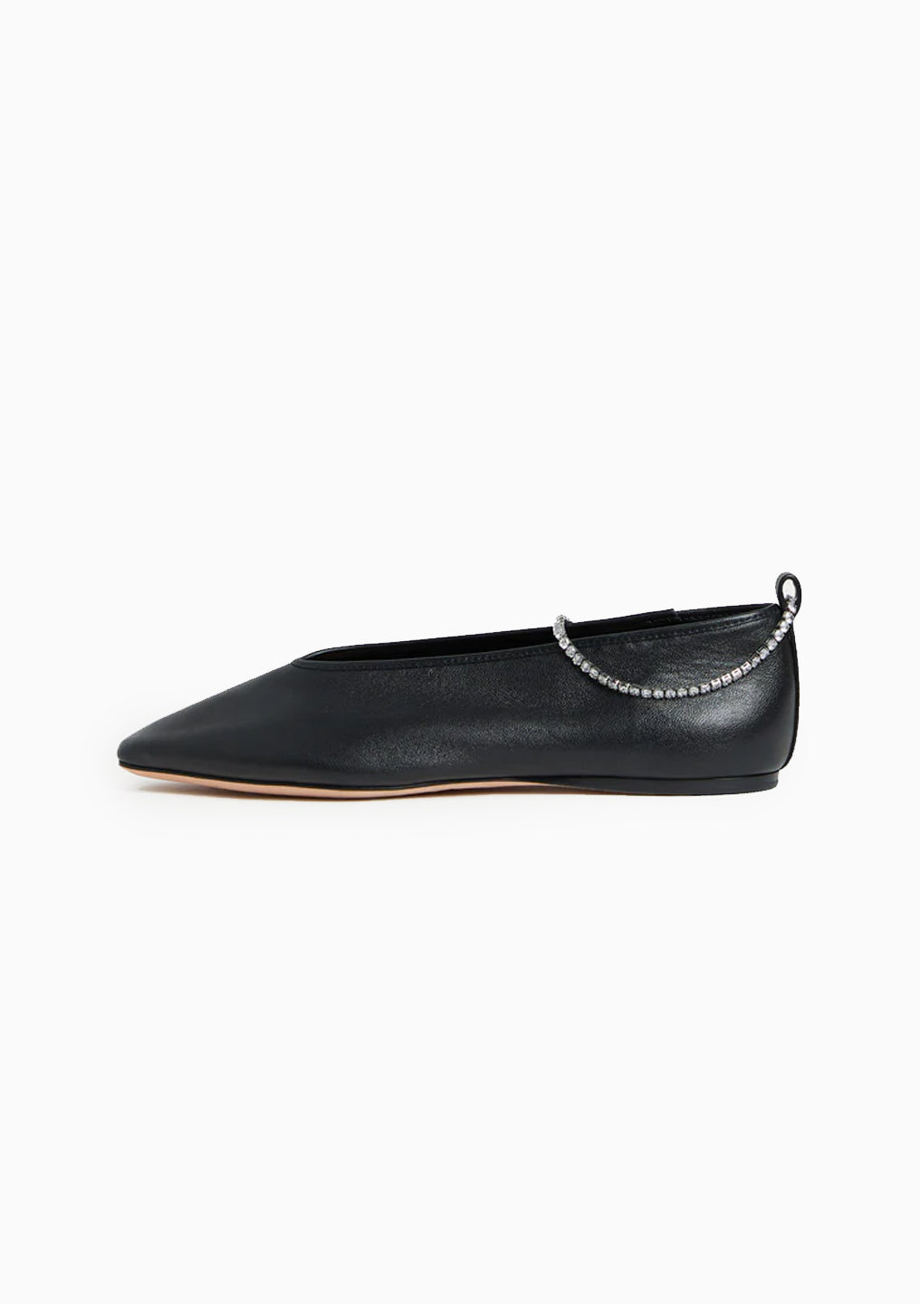 white dress with black tights Besnik Ballet Flat