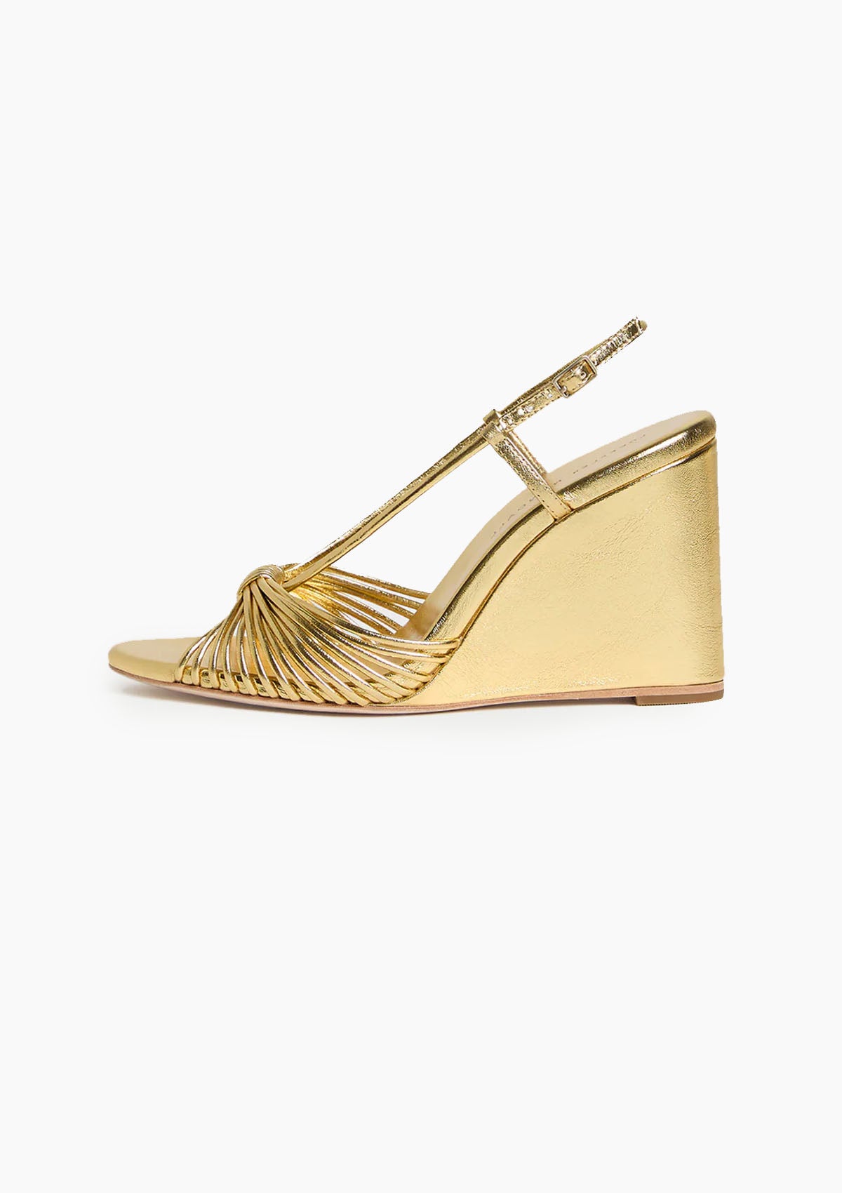 Marren Leather Wedge | Gold