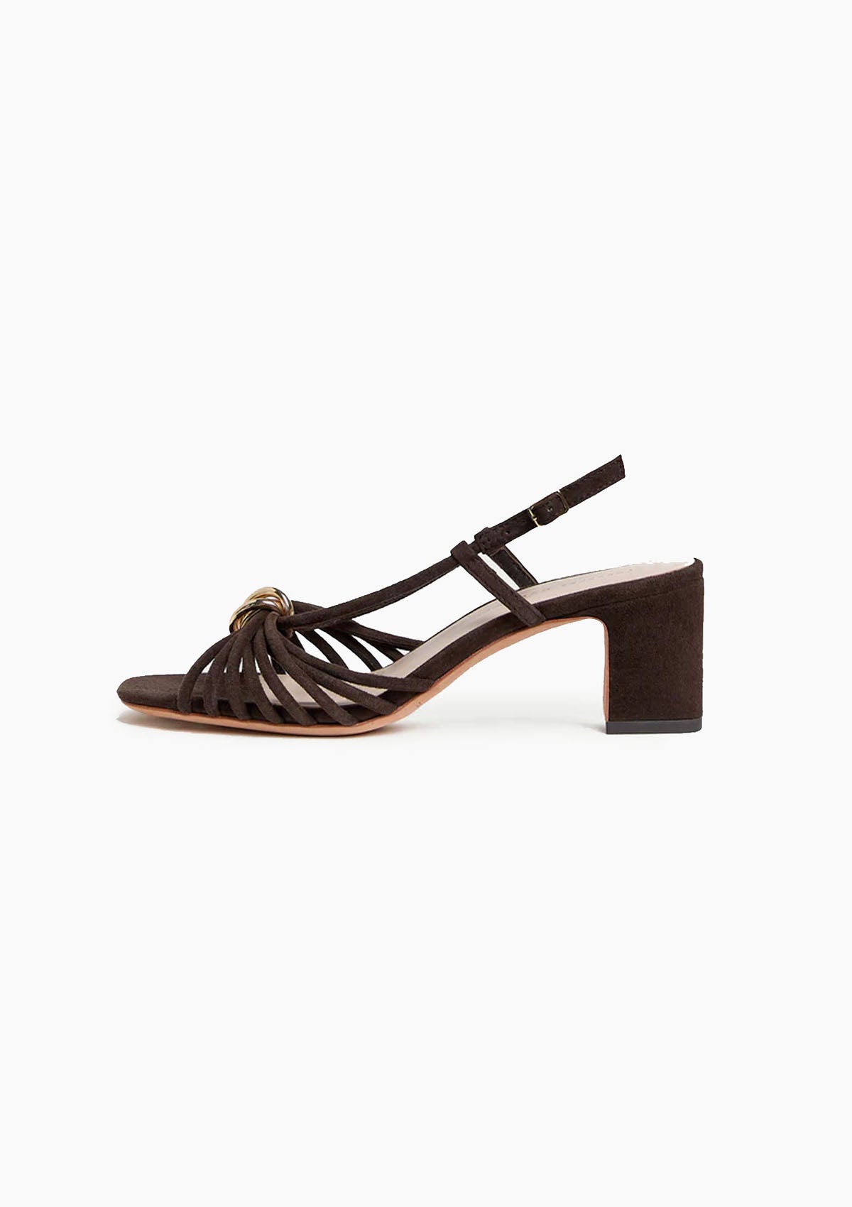 Minna Heeled Sandal | Brown Suede