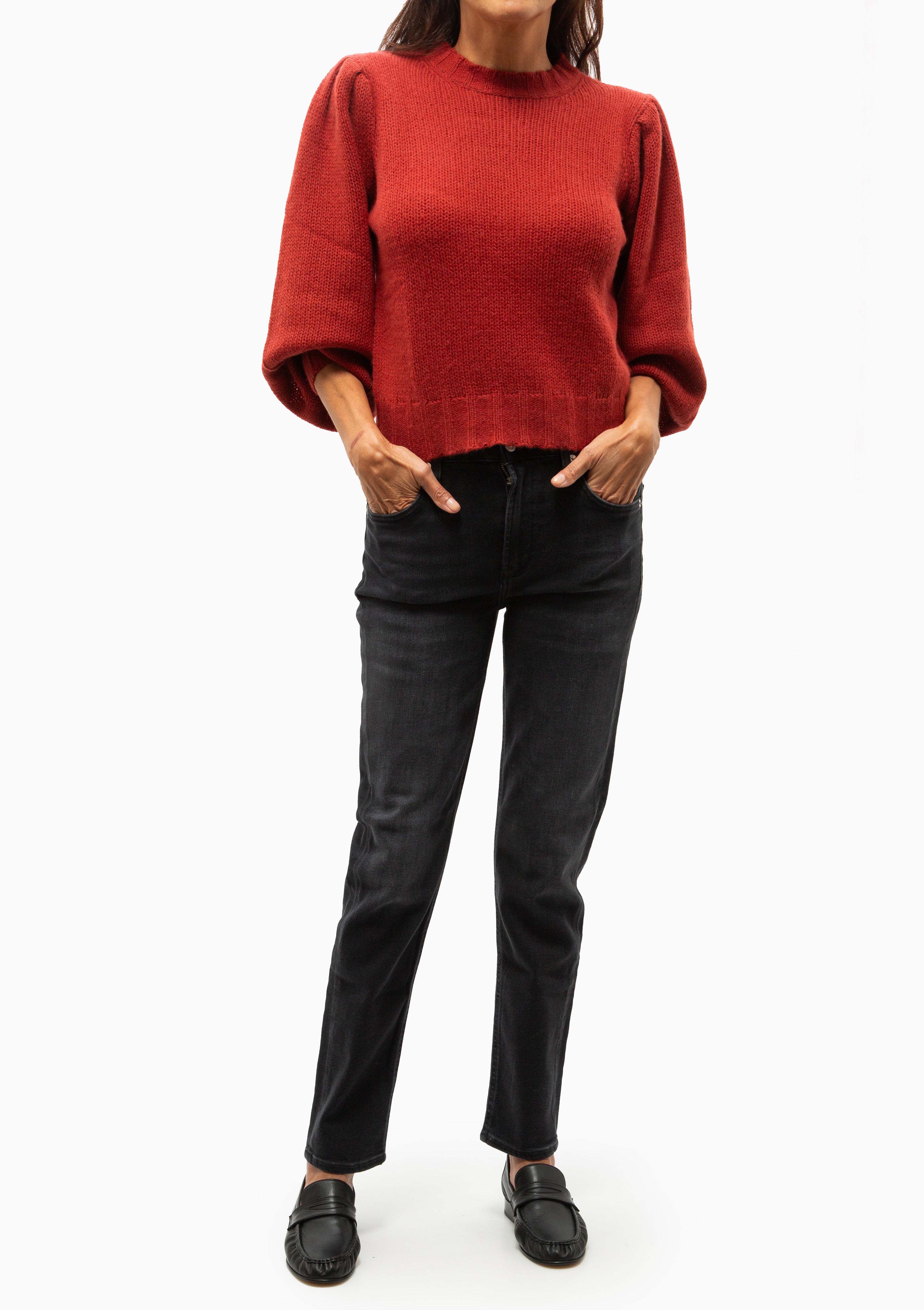 Blue Pansy Top | Rusty Red