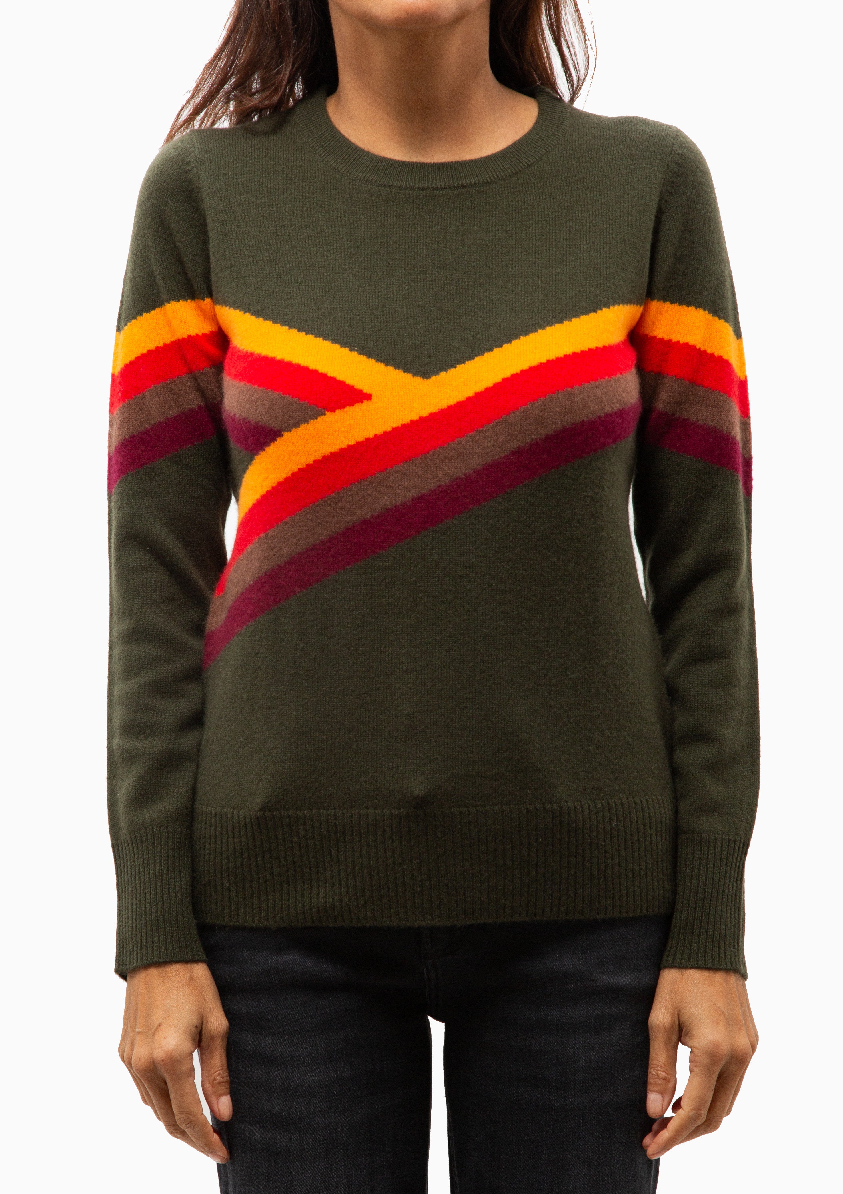 Myna Top | Green/Orange