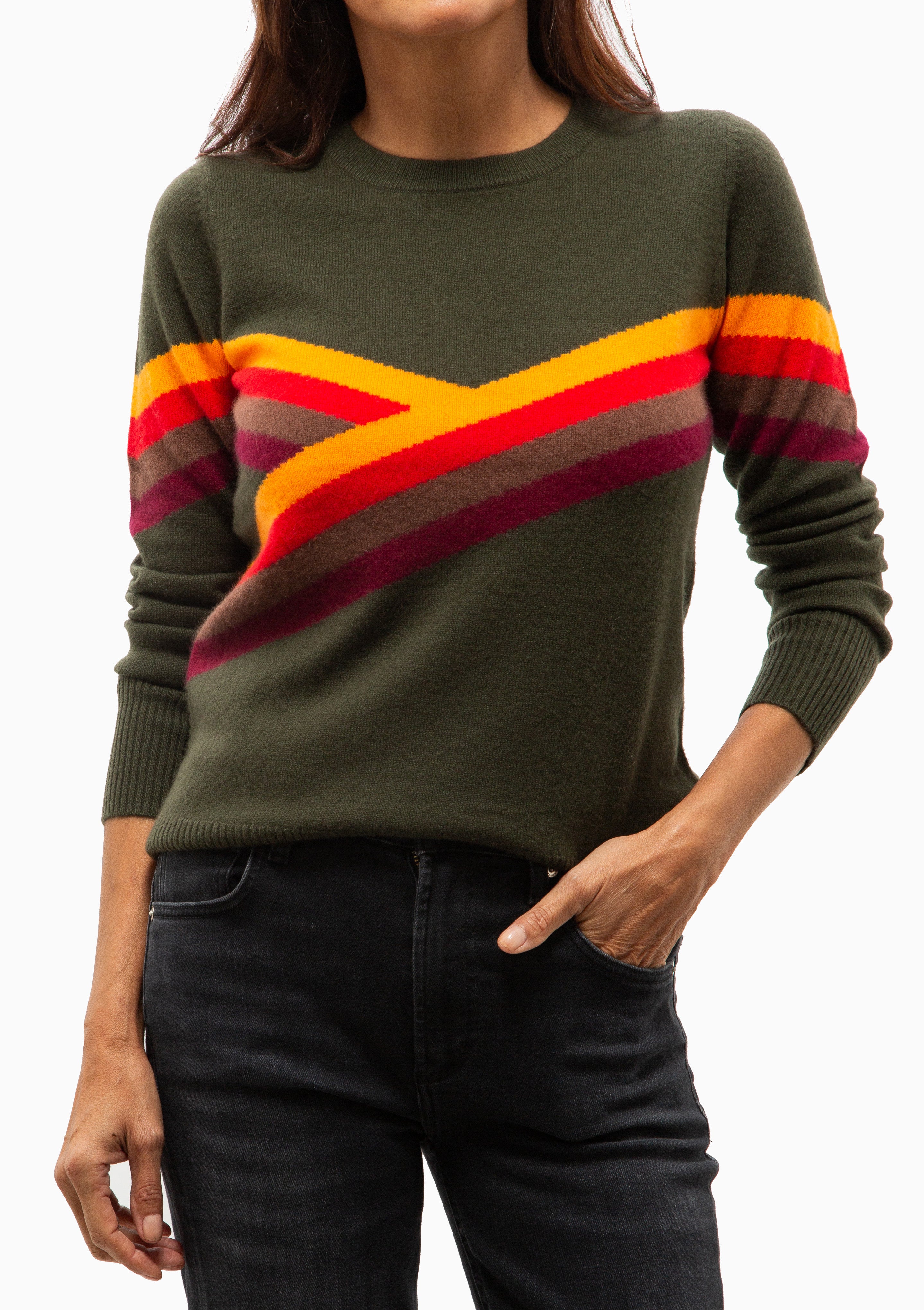 Myna Top | Green/Orange