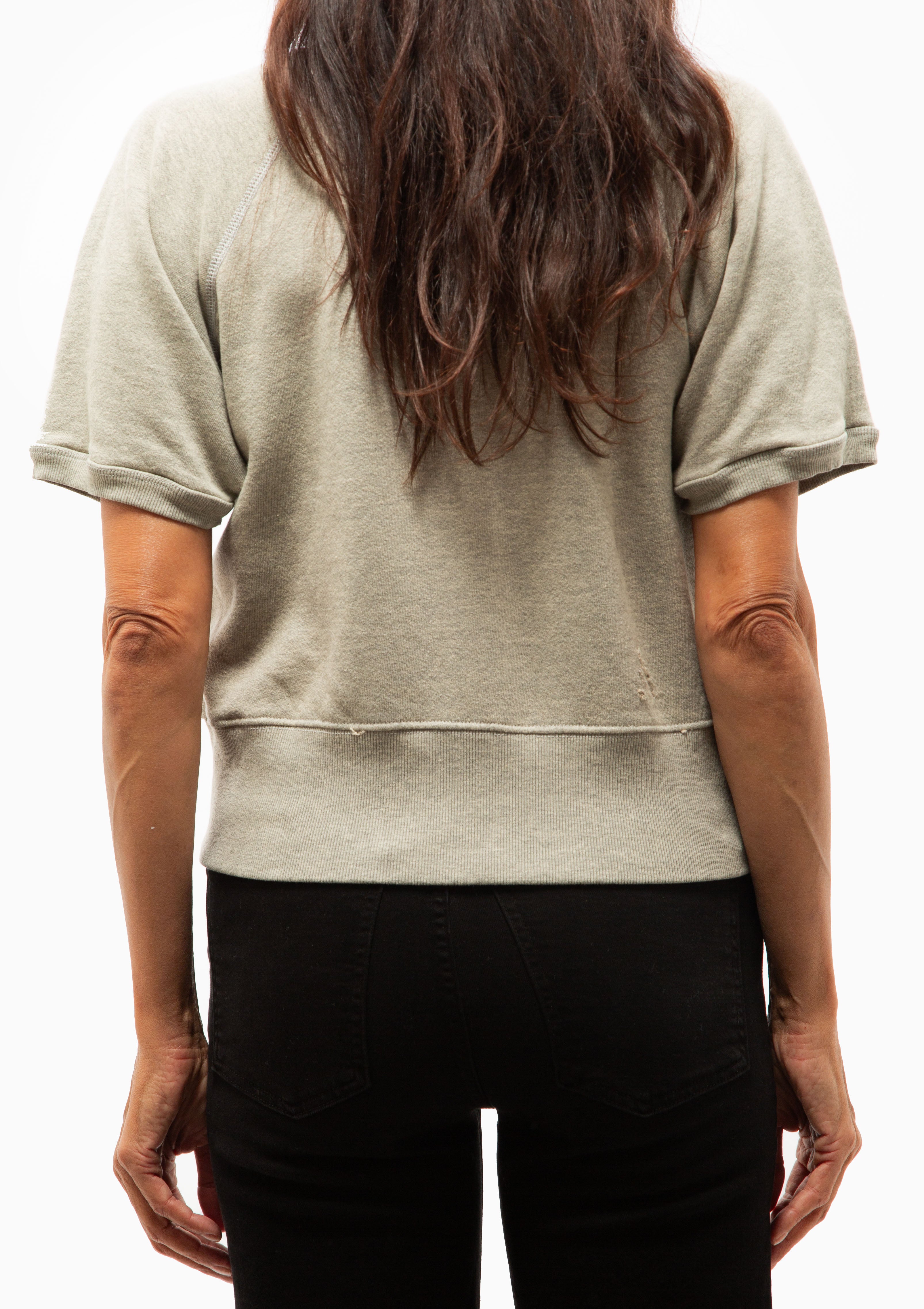 Rolling Stones Destroyed Short Sleeve Sweatshirt | Heather