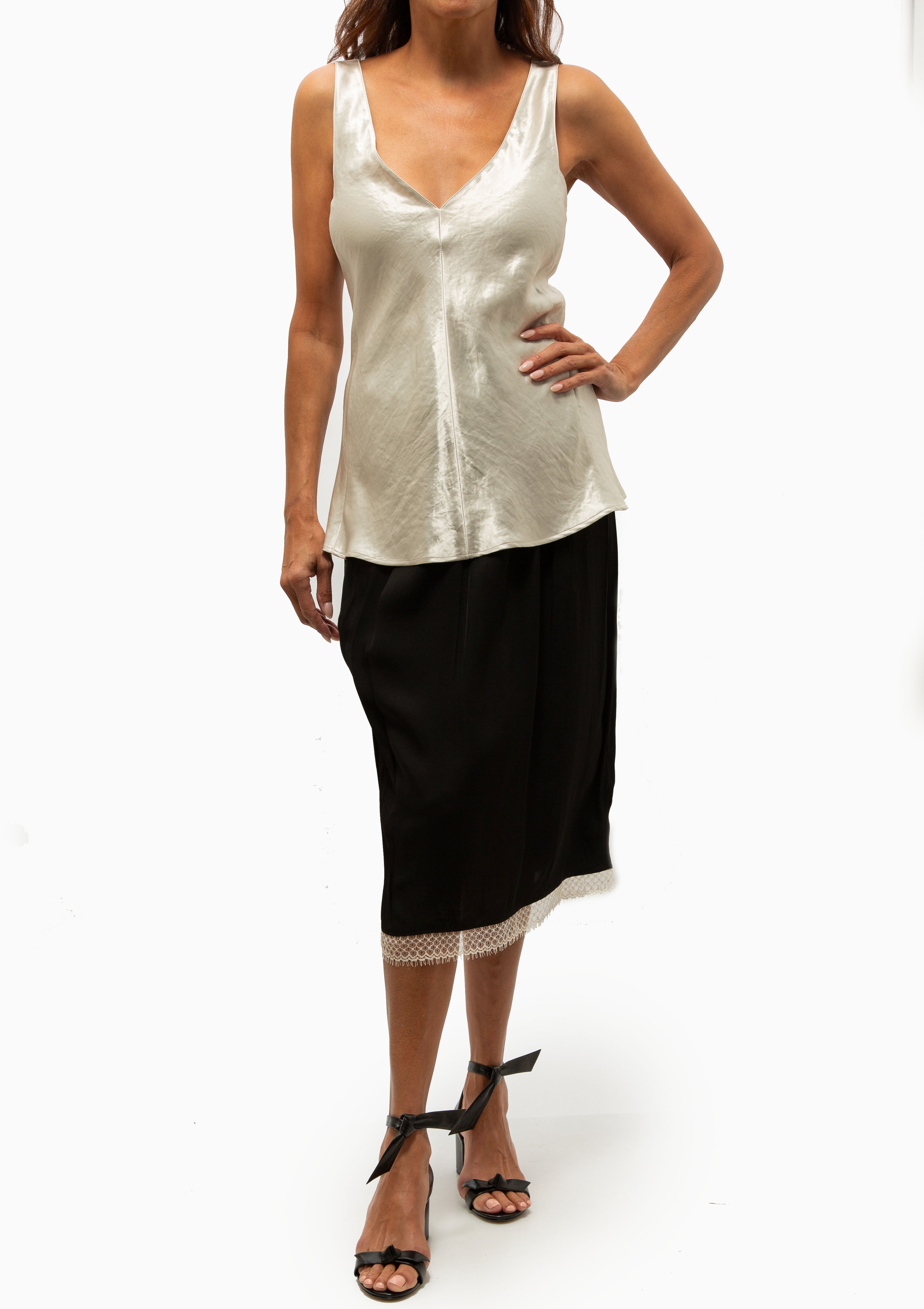 Deep V Tunic | Champagne