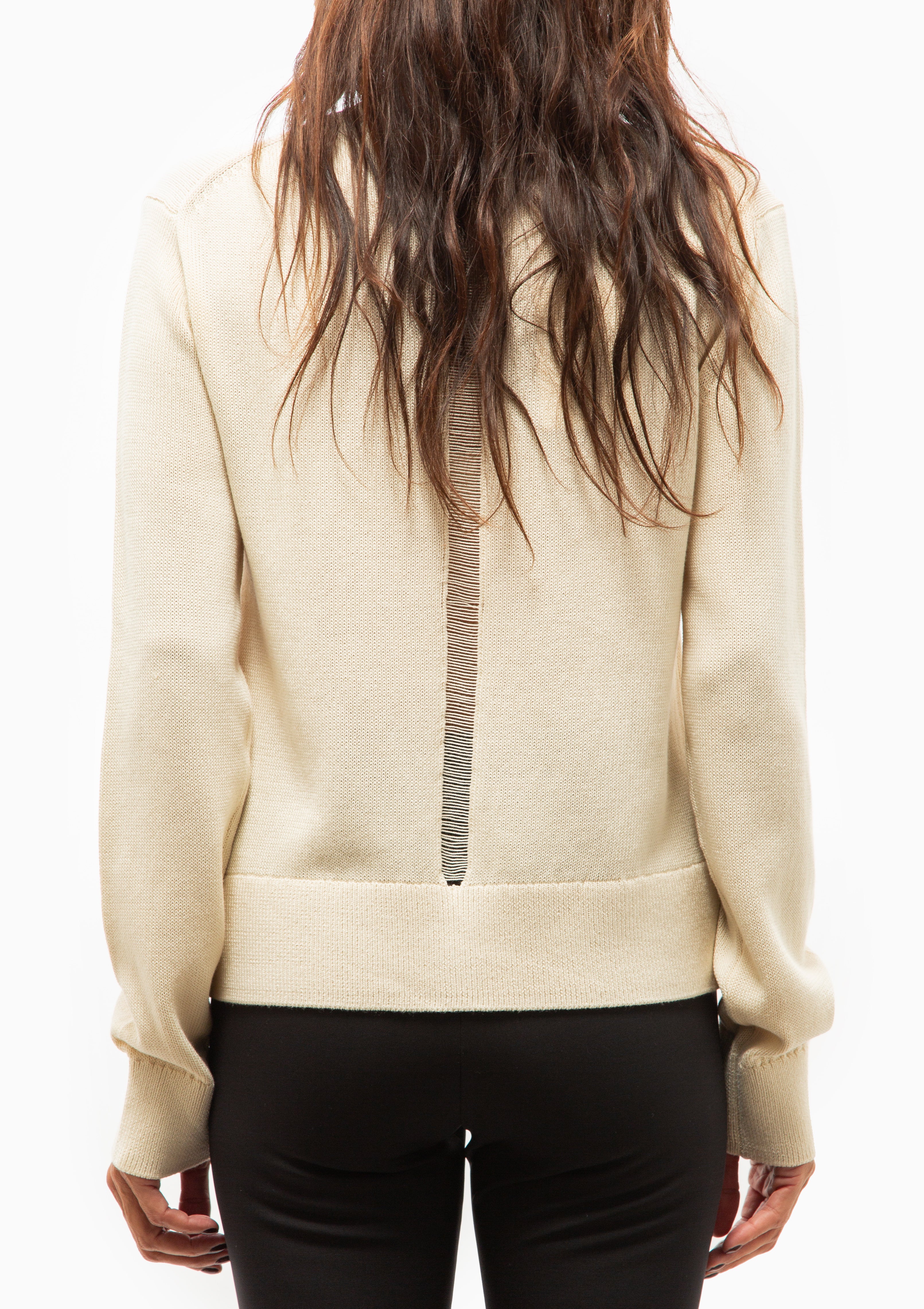 Ladder Stitch Cardigan | Ecru