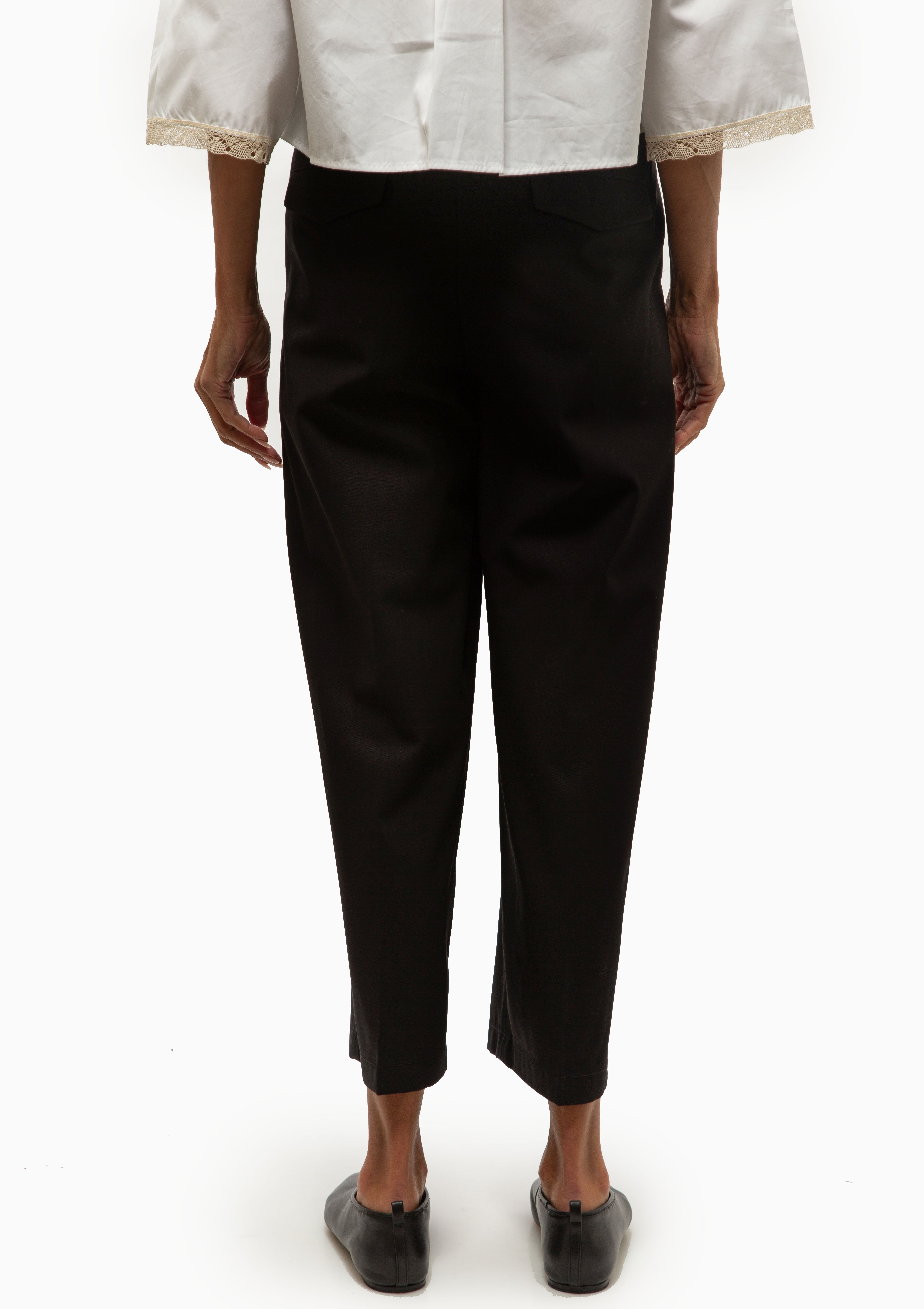 Pleat Front Trouser | Black