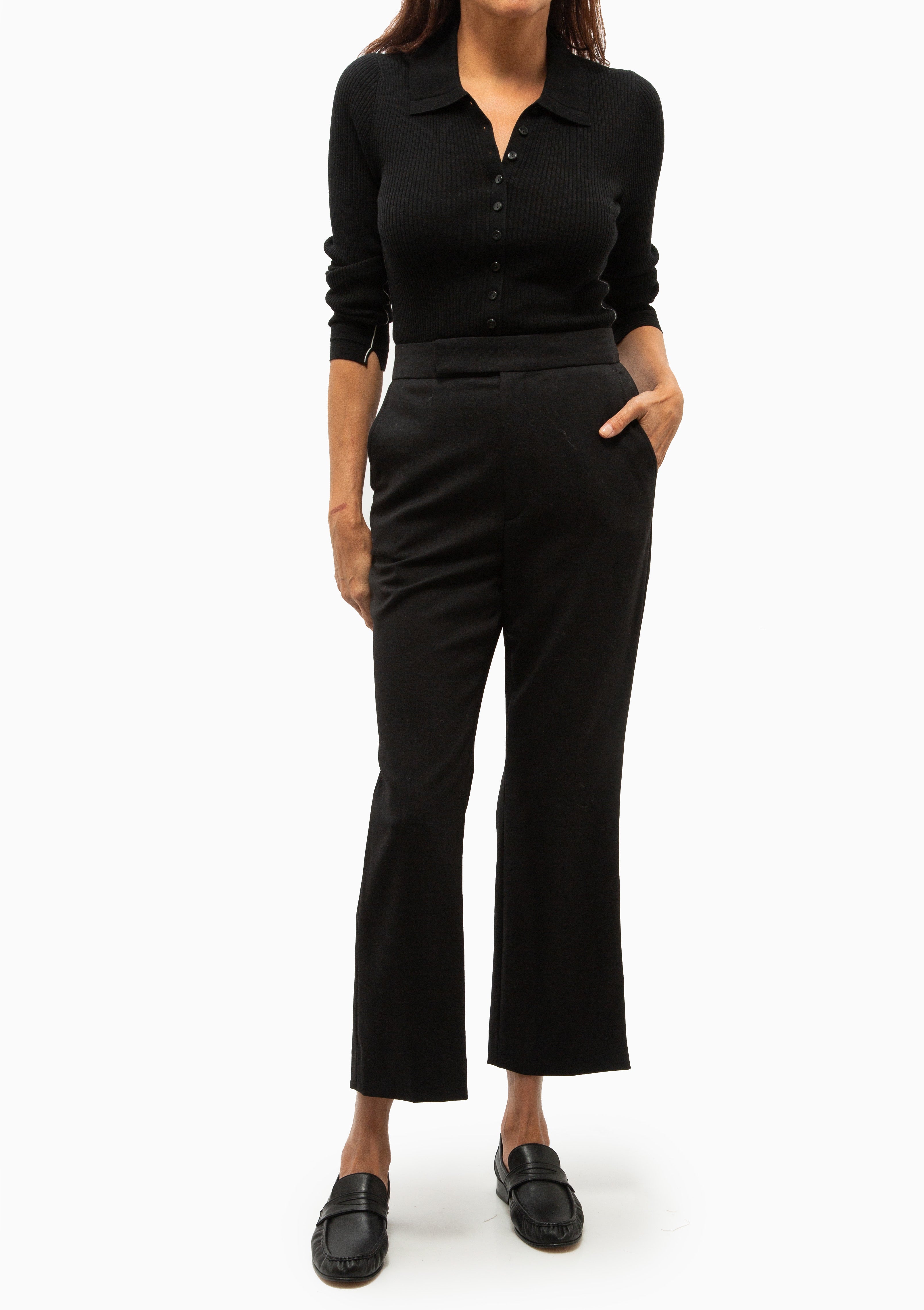 Tiny Button Polo | Black