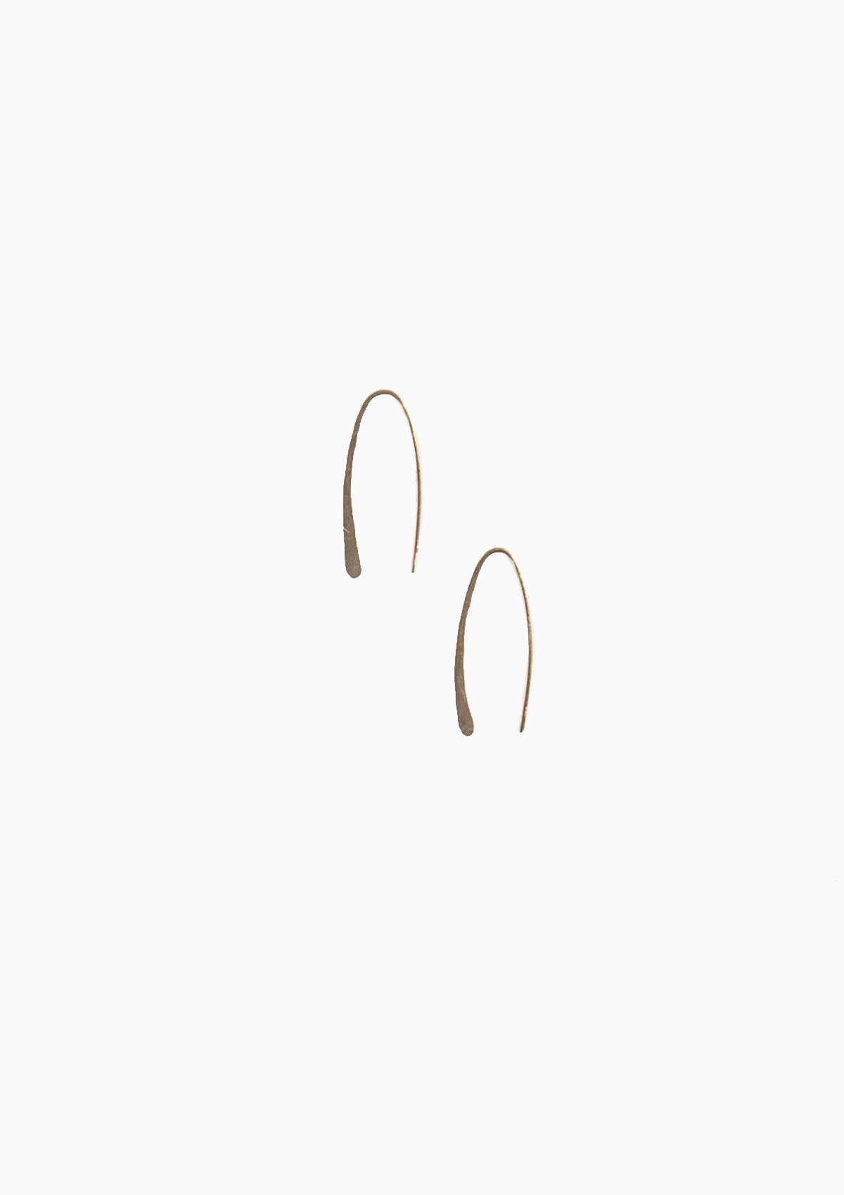 14K Hammered Drop Earrings | Gold