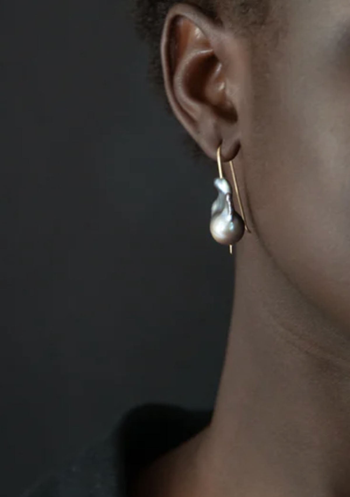 Baroque Pearl Drop Earrings | Silver