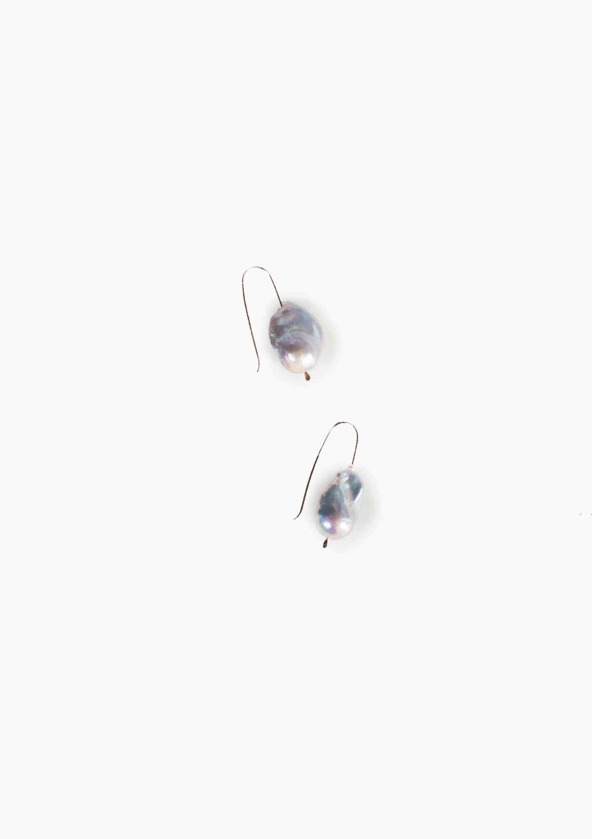 Baroque Pearl Drop Earrings | Silver