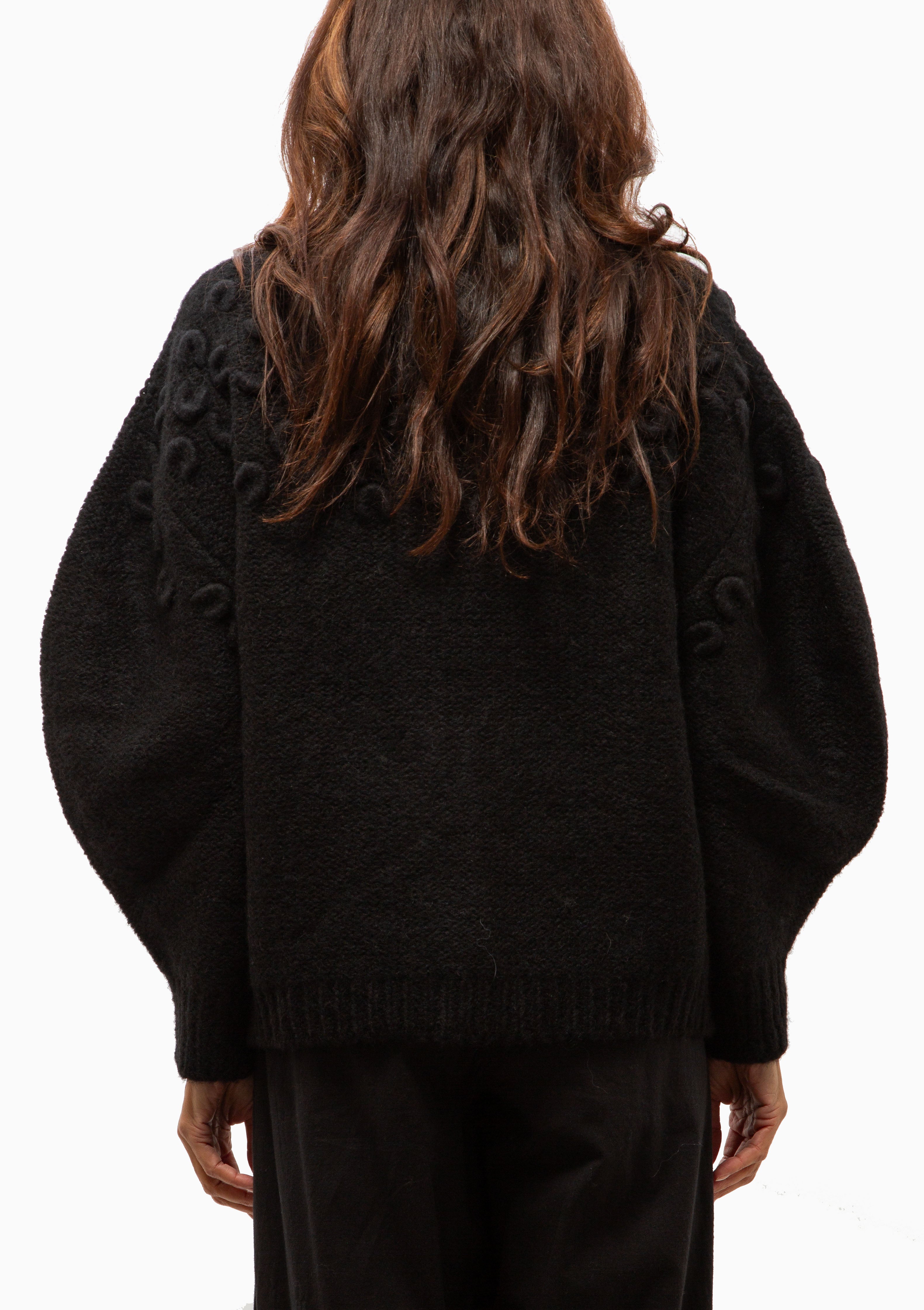 Cusco Croissant Cardigan | Black