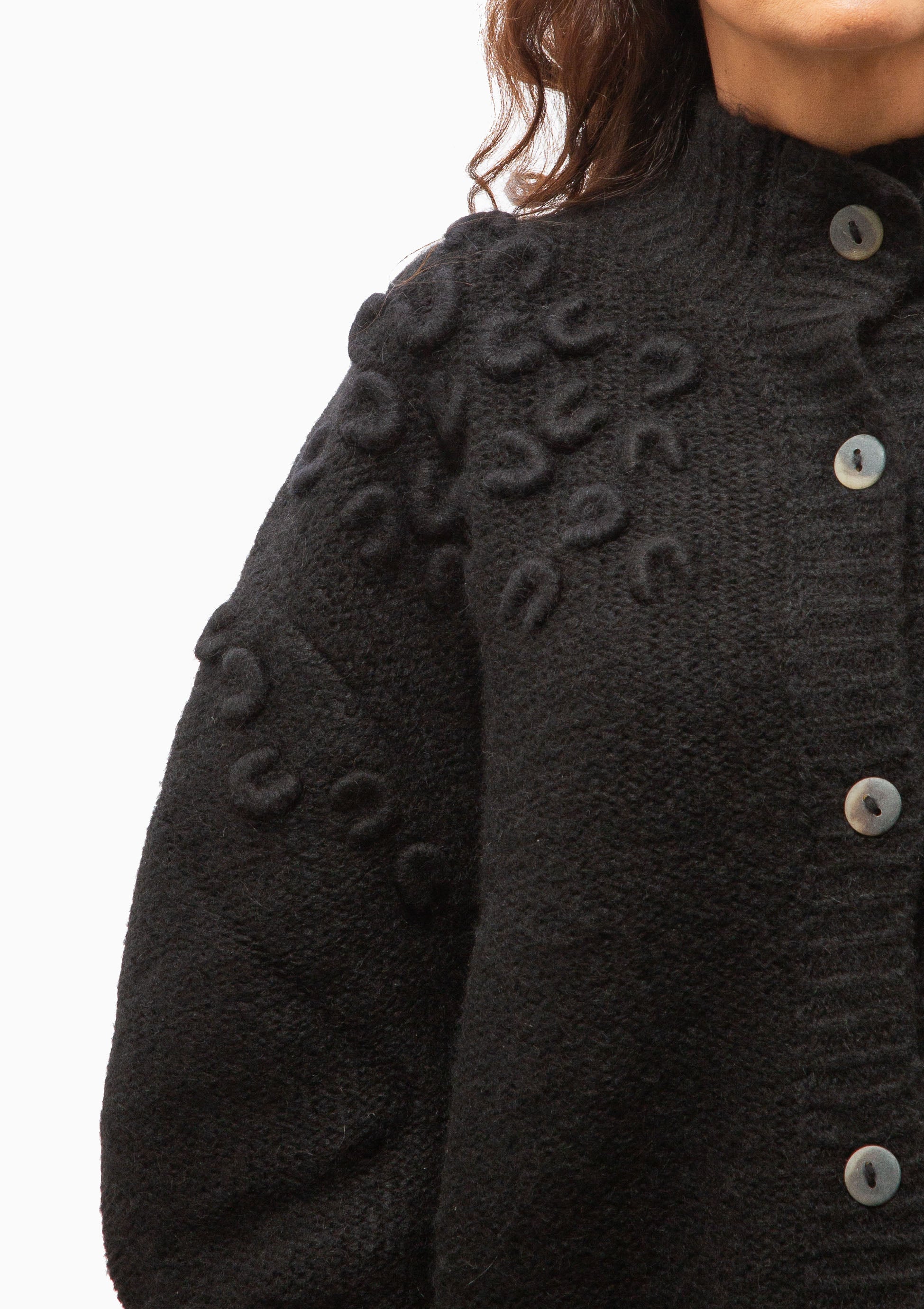 Cusco Croissant Cardigan | Black