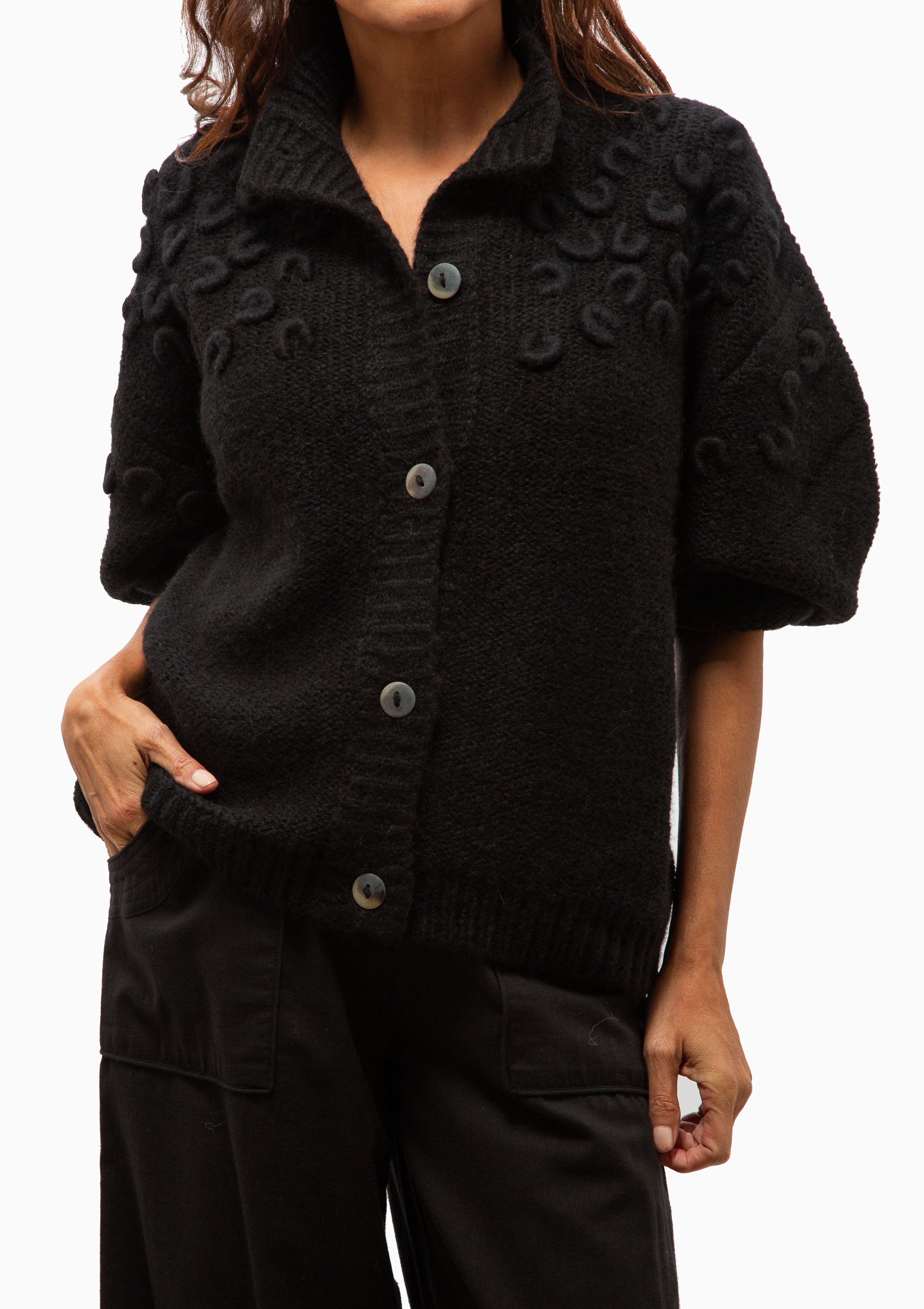 Cusco Croissant Cardigan | Black