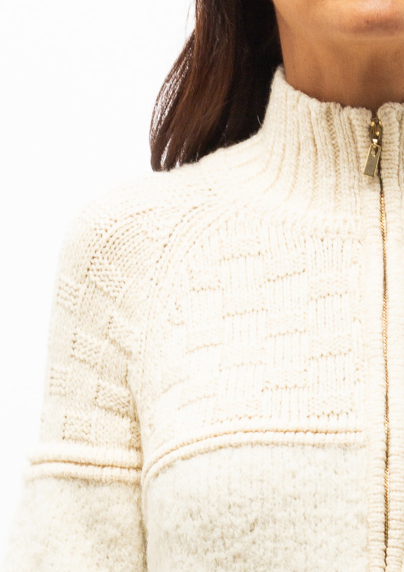 Klosters Zip Sweater | Alabaster